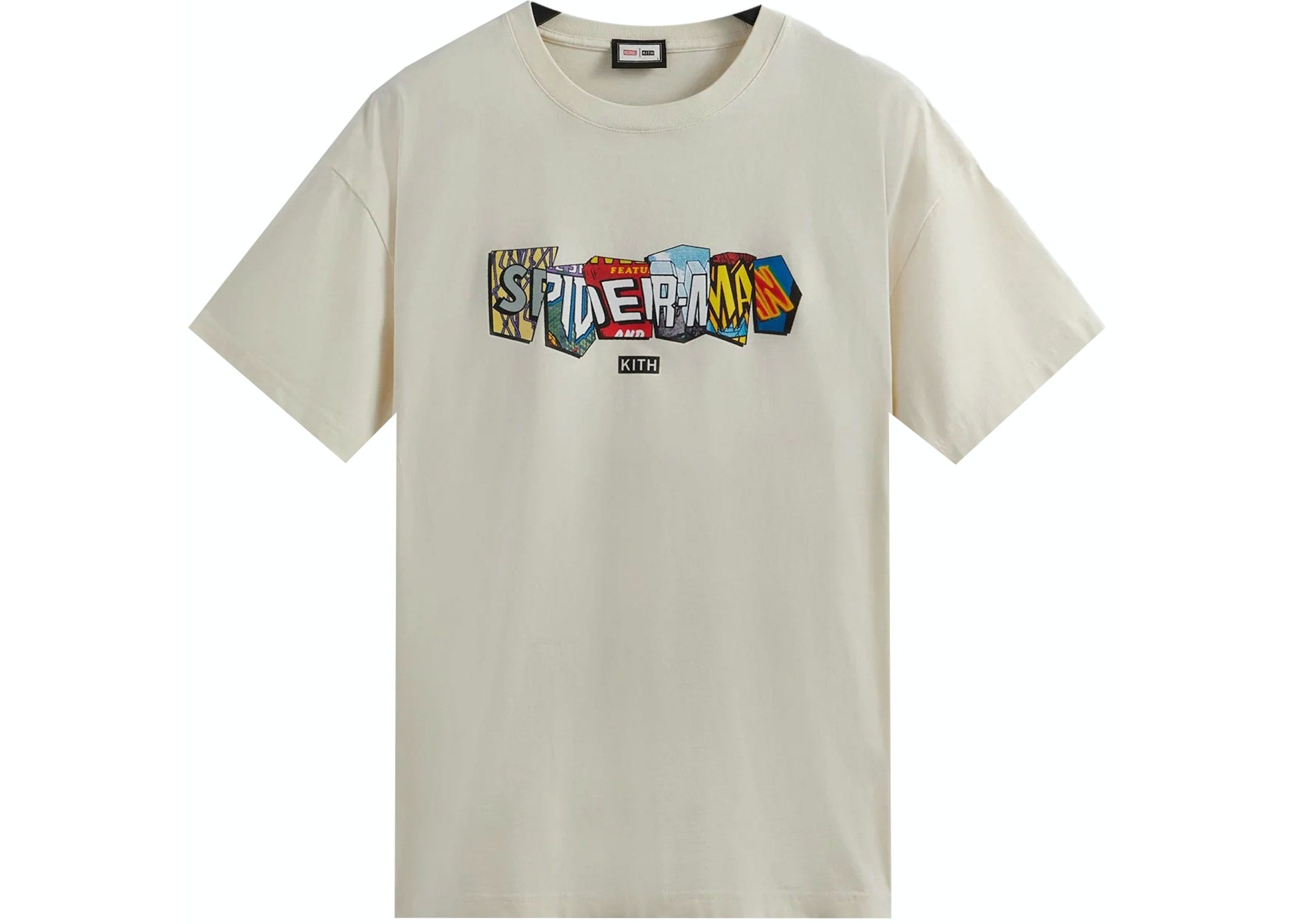 image of Kith Marvel Spider-Man Comic Covers Tee Men's in Sandrift (Size Small)