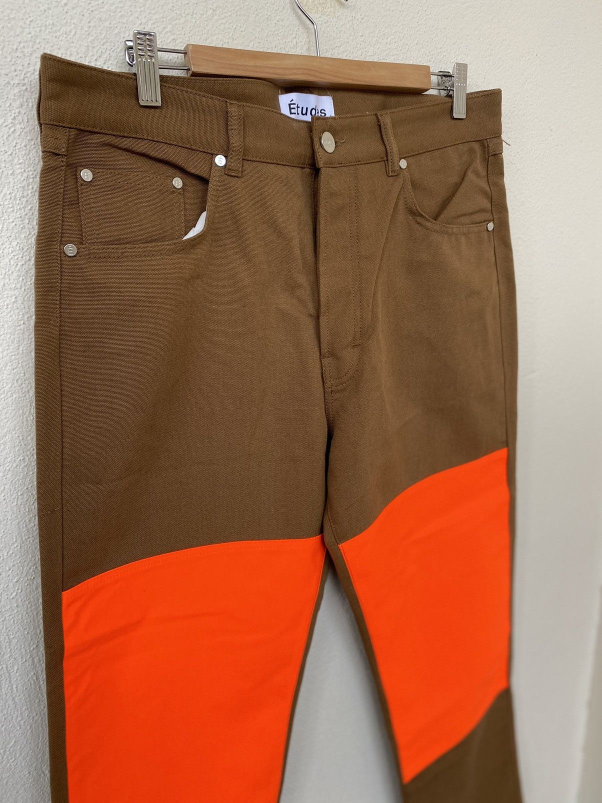 Etudes ETUDES BROWN AND ORANGE CORNER TROUSERS IN CAMEL/ORANG Size US 40 / EU 56 - 3 Thumbnail