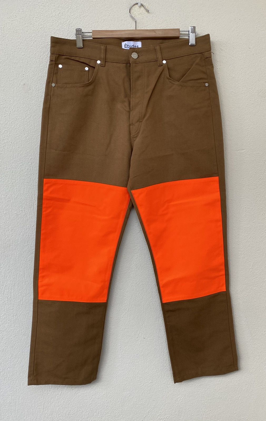 ETUDES BROWN AND ORANGE CORNER TROUSERS IN CAMEL/ORANG - Main Image