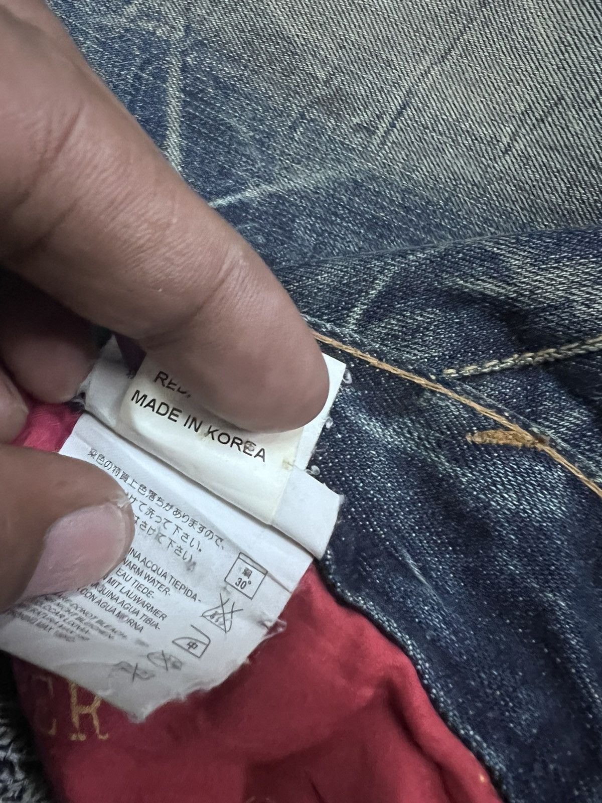 Japanese Brand FLARED💥RUSTY DENIM PANT BY RED PEPPER SPELL OUT ROPE Size US 29 - 9 Thumbnail