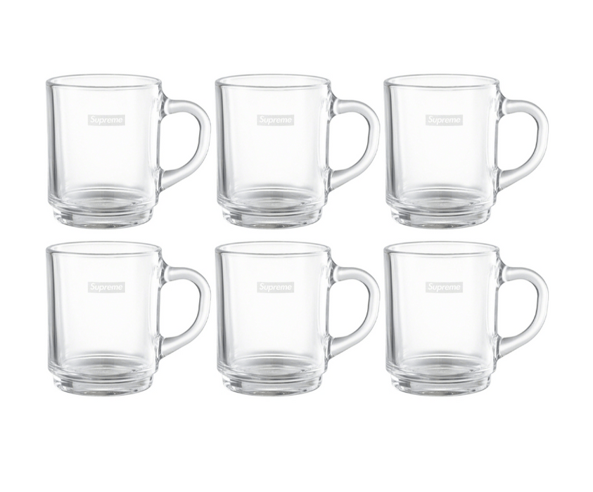 Supreme Supreme Duralex Glass Mugs Clear (Set of 6) | Grailed