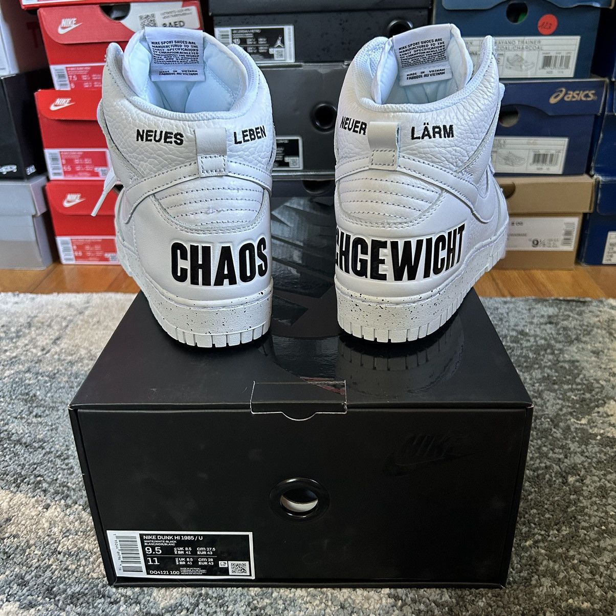 Jun Takahashi NiKE DUNK Hi 1985 UNDERCOVER STORE EXCLUSiVE CHAOS BALANCE Size US 9.5 / EU 42-43 - 16 Thumbnail