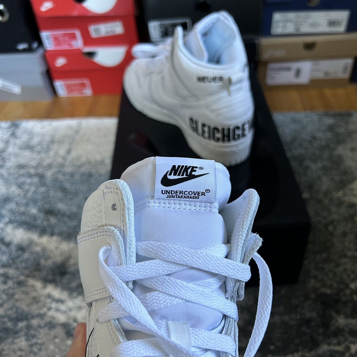 Jun Takahashi NiKE DUNK Hi 1985 UNDERCOVER STORE EXCLUSiVE CHAOS BALANCE Size US 9.5 / EU 42-43 - 9 Thumbnail