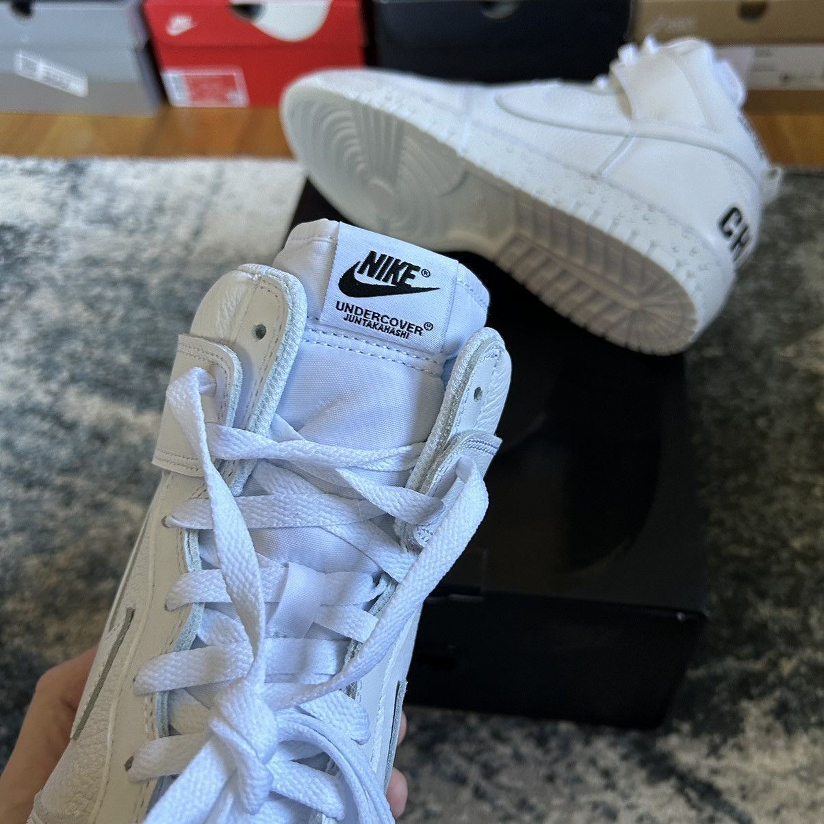 Jun Takahashi NiKE DUNK Hi 1985 UNDERCOVER STORE EXCLUSiVE CHAOS BALANCE Size US 11.5 / EU 44-45 - 9 Thumbnail