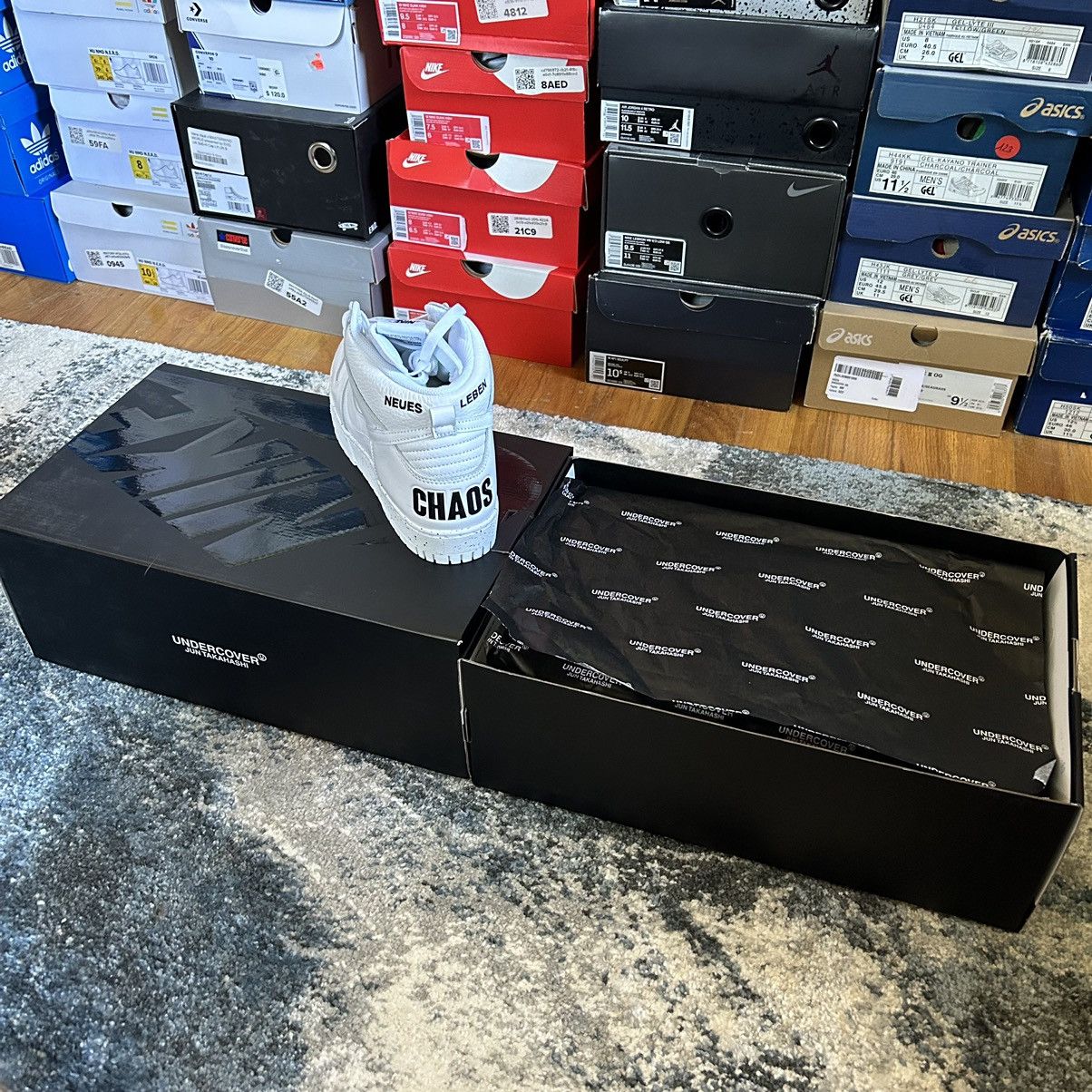 Jun Takahashi NiKE DUNK Hi 1985 UNDERCOVER STORE EXCLUSiVE CHAOS BALANCE Size US 11.5 / EU 44-45 - 20 Thumbnail