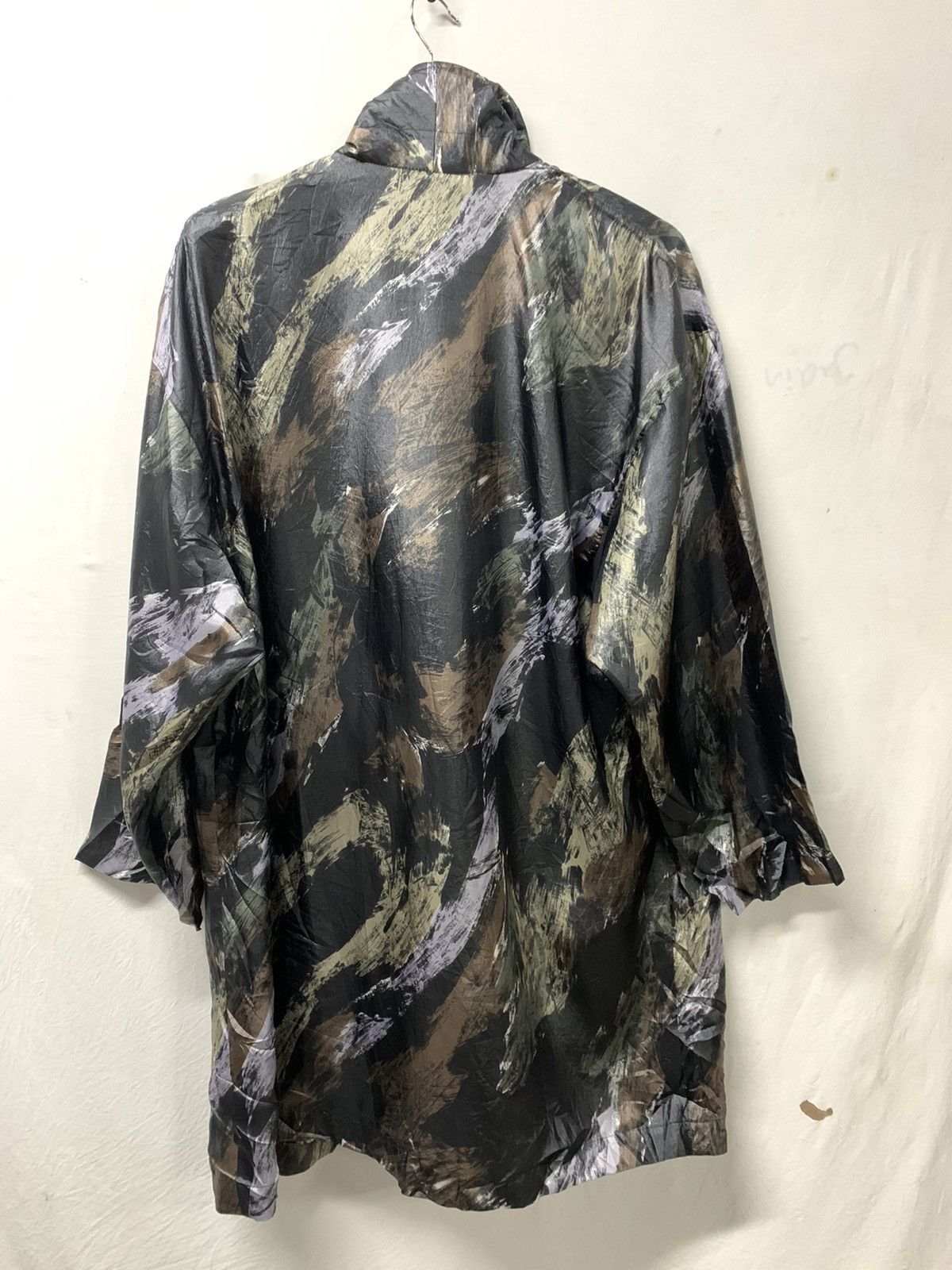 Japanese Brand Vintage Double Breasted Printed Nylon Jacket Size XL / US 12-14 / IT 48-50 - 4 Thumbnail