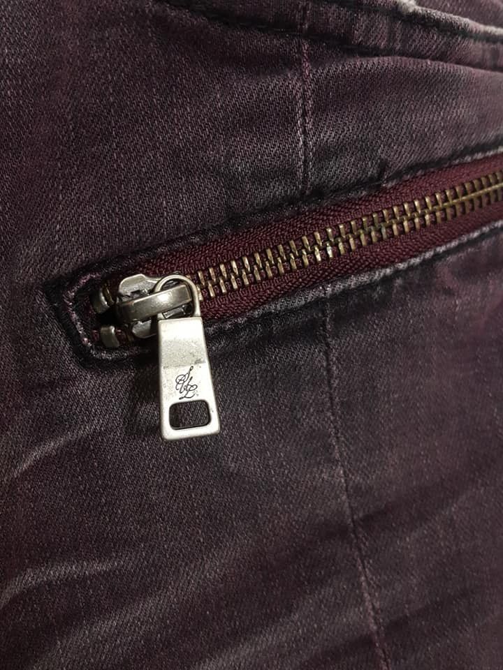 Schlussel Schlussel Biker Rocker Punk Burgundy Stretchable Jean Pant Size US 32 / EU 48 - 12 Thumbnail