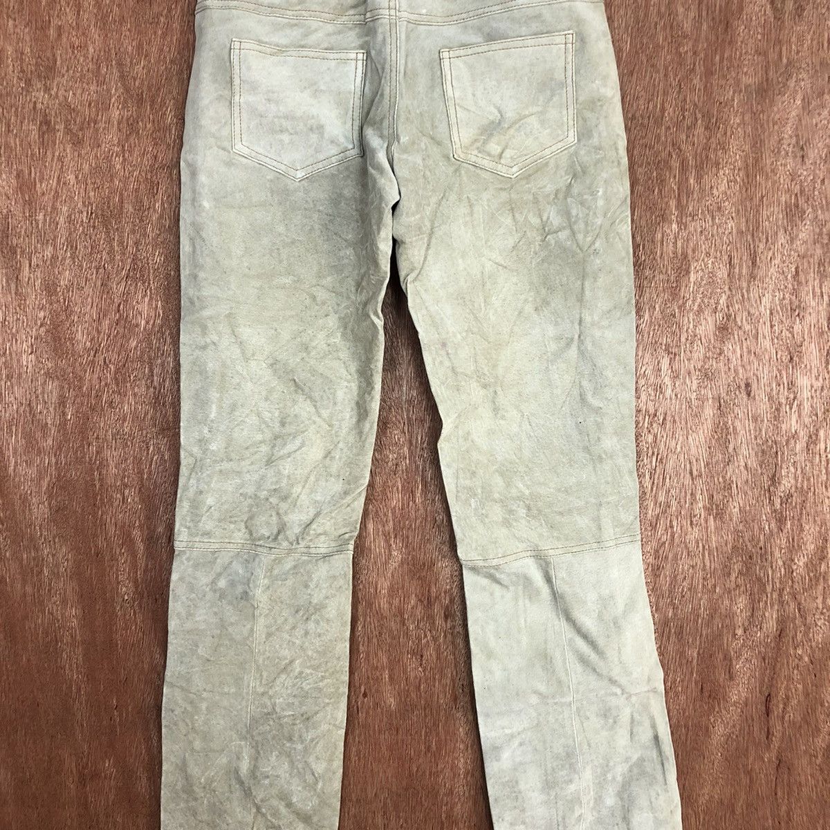 Genuine Leather DL DollHouse Light Grey Leather Pants #2670 Size 25" / US 0 / IT 36 - 11 Thumbnail