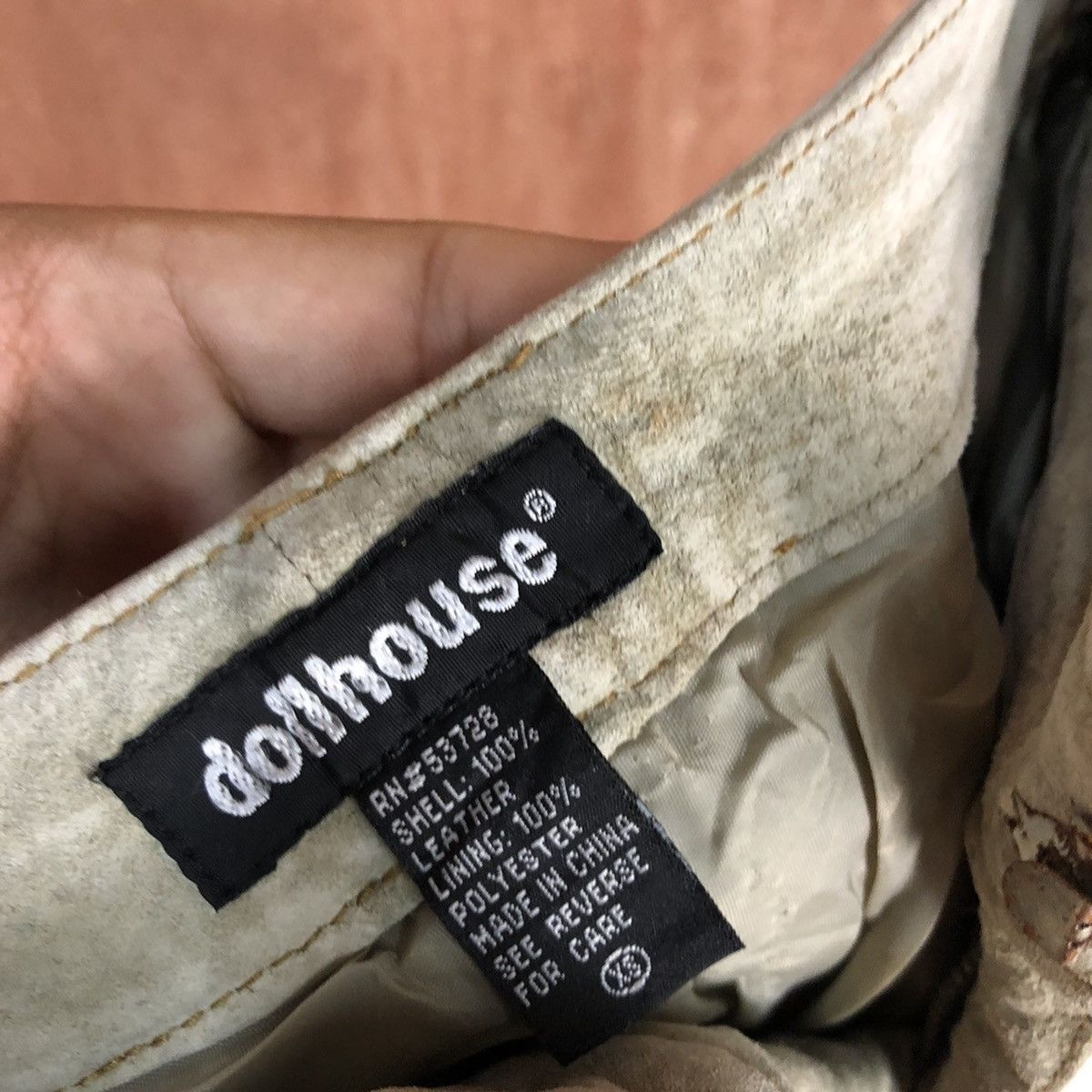 Genuine Leather DL DollHouse Light Grey Leather Pants #2670 Size 25" / US 0 / IT 36 - 12 Thumbnail