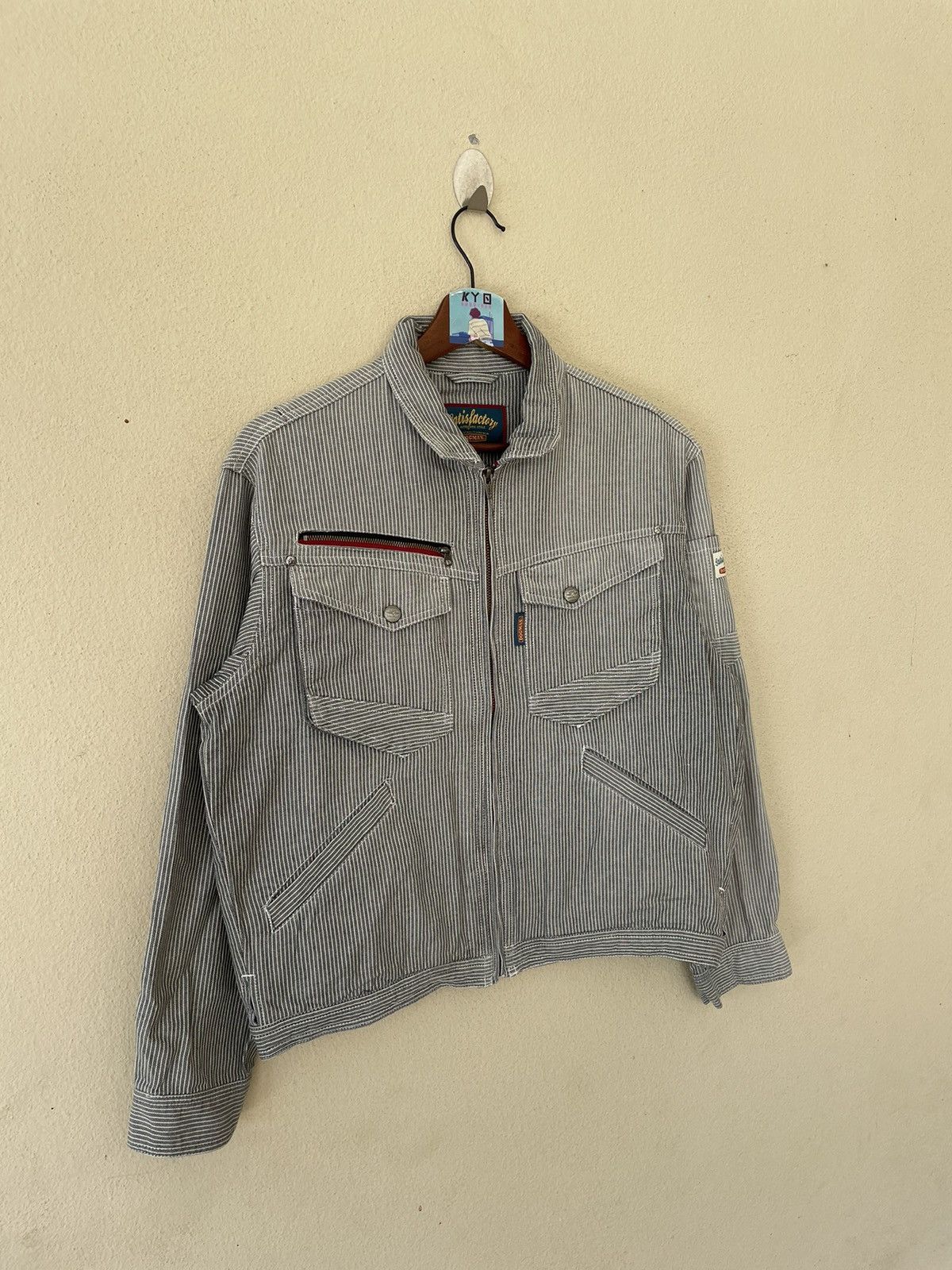 Japanese Brand × Vintage DOGMAN HICKORY STRIPE WORKER JACKET Size US M / EU 48-50 / 2 - 3 Thumbnail
