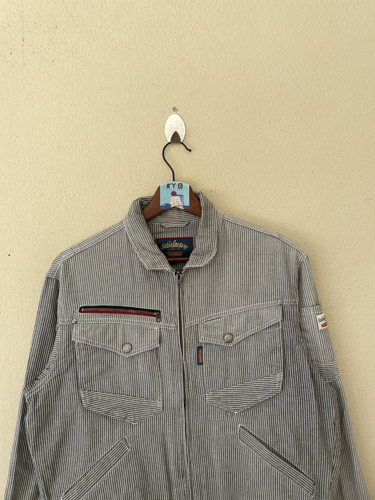 Japanese Brand × Vintage DOGMAN HICKORY STRIPE WORKER JACKET Size US M / EU 48-50 / 2 - 4 Thumbnail