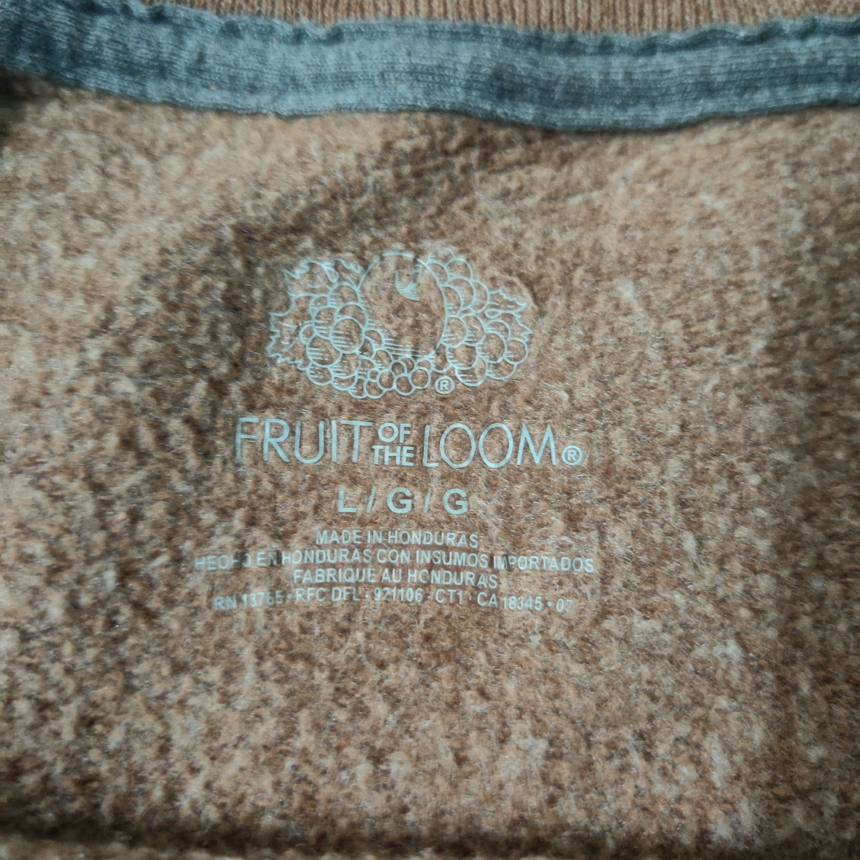 Fruit Of The Loom Vintage Fruit Of The Loam Sweatshirt Crewneck Blank Brown Size US L / EU 52-54 / 3 - 3 Thumbnail