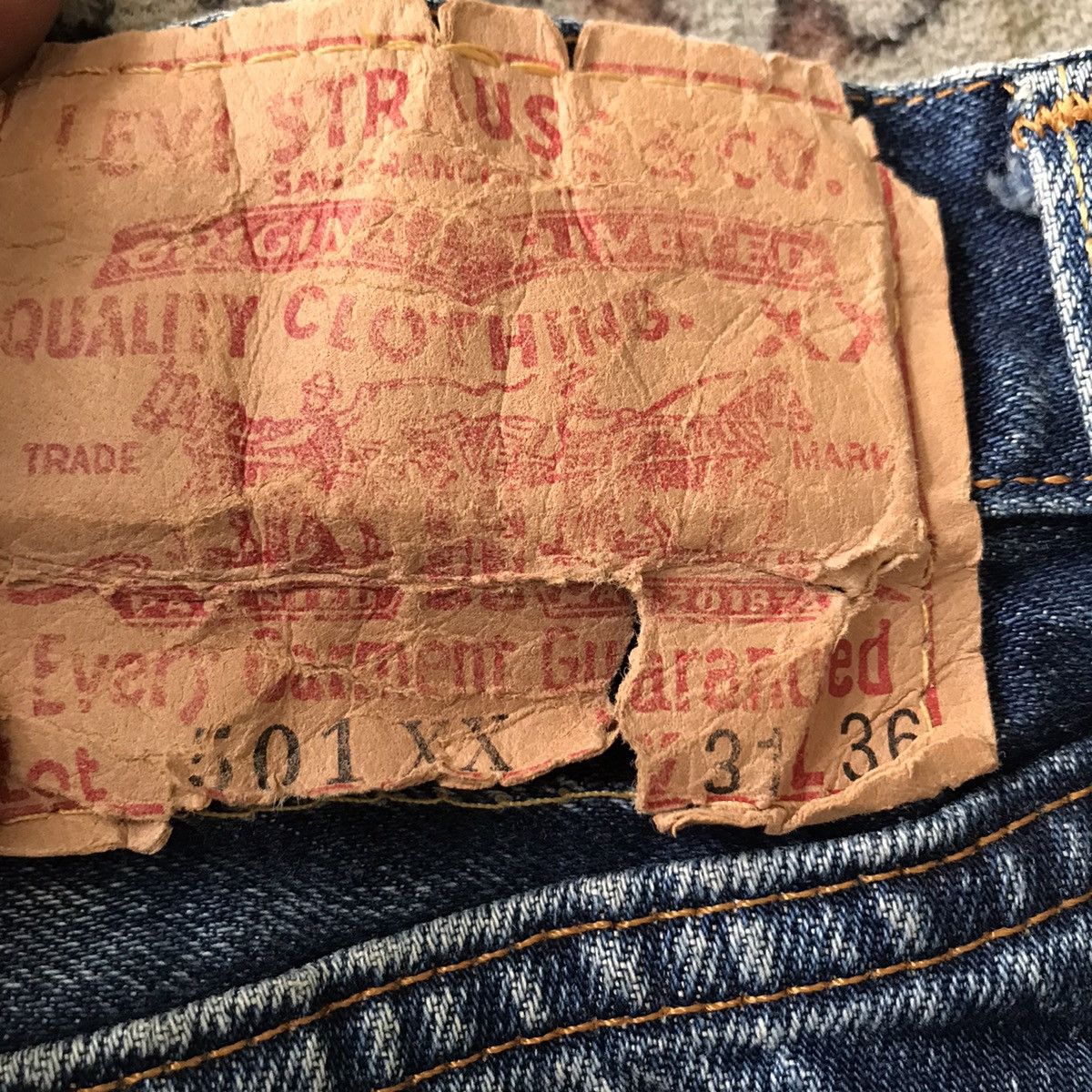 Levi's Vintage Levis 501xx Big E Hidden Rivets Selvedge Jeans Size US 30 / EU 46 - 22 Thumbnail