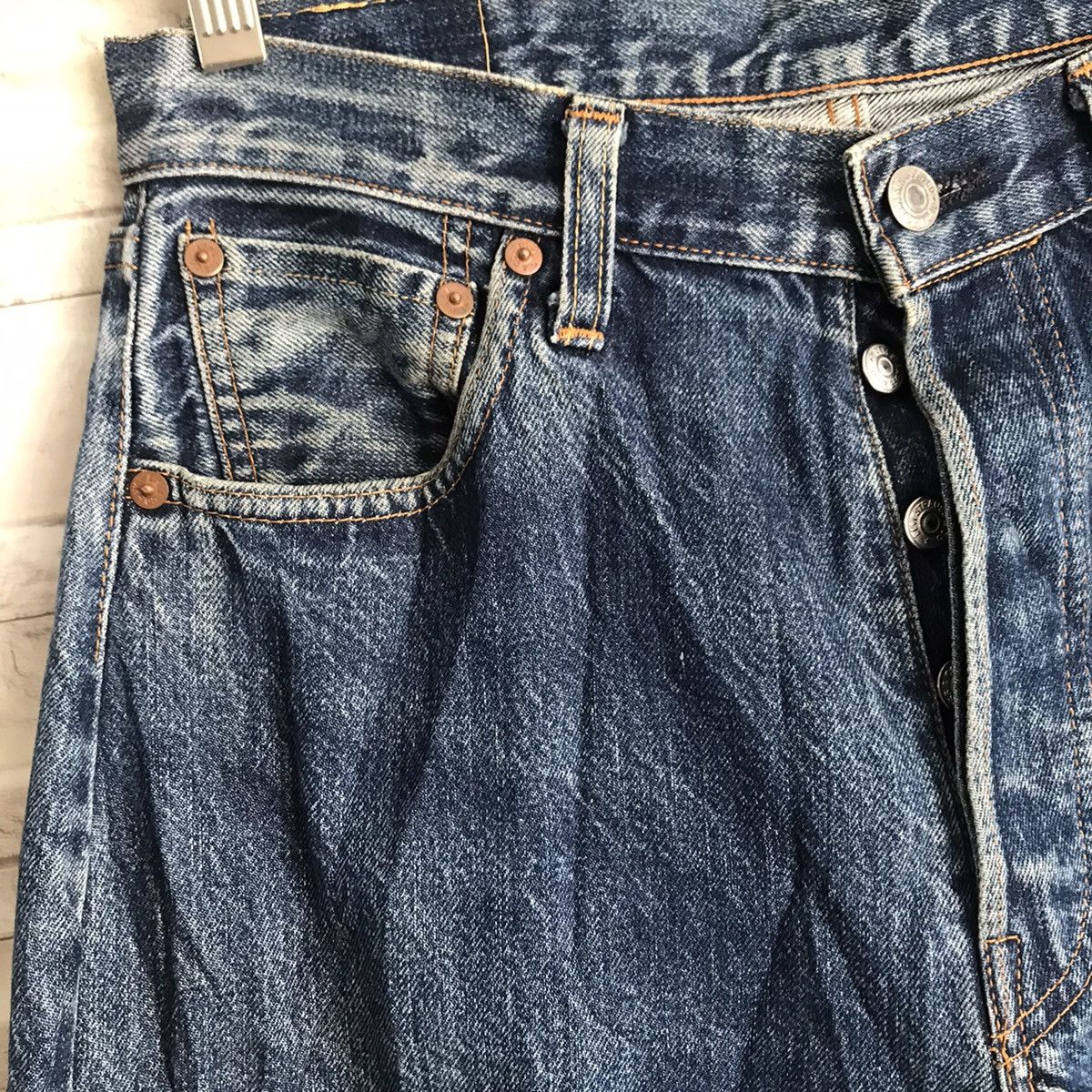 Levi's Vintage Levis 501xx Big E Hidden Rivets Selvedge Jeans Size US 30 / EU 46 - 4 Thumbnail