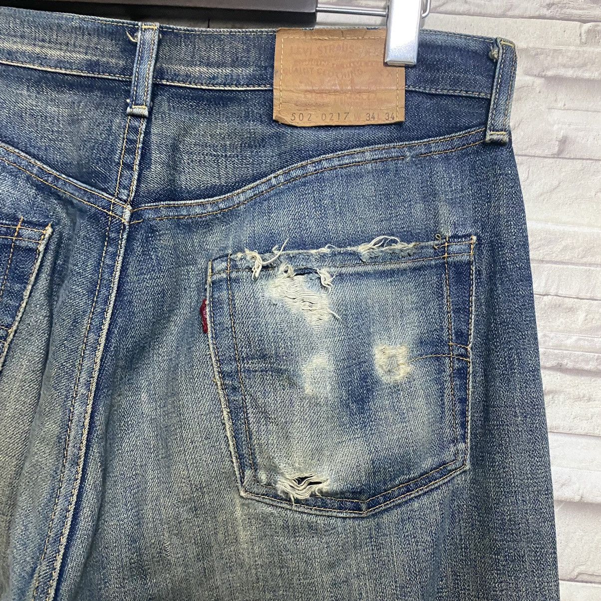 Levi's Vintage Levis 502 Big E Redline Jeans Lot 1967 34x32 Size US 34 / EU 50 - 16 Thumbnail
