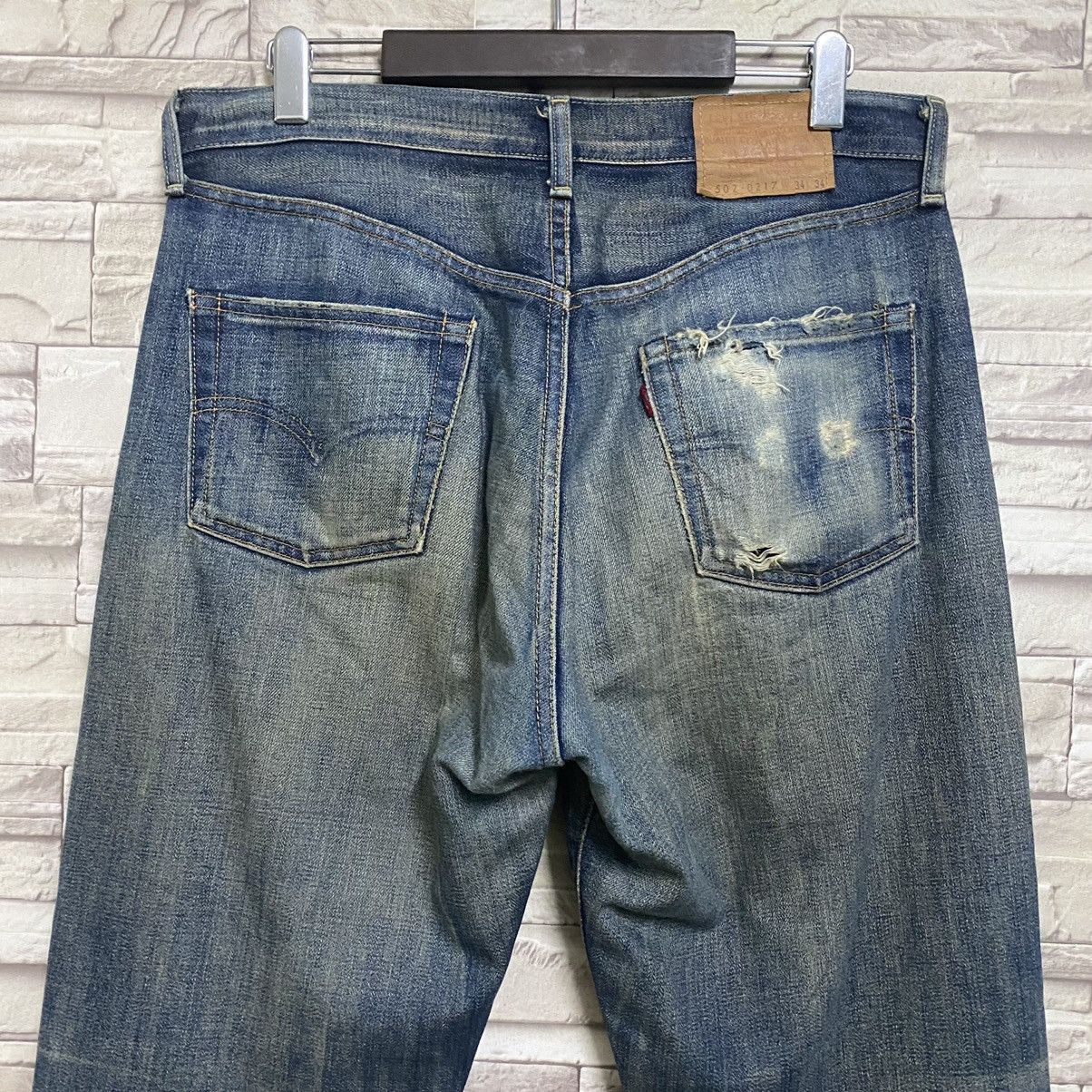 Levi's Vintage Levis 502 Big E Redline Jeans Lot 1967 34x32 Size US 34 / EU 50 - 12 Thumbnail