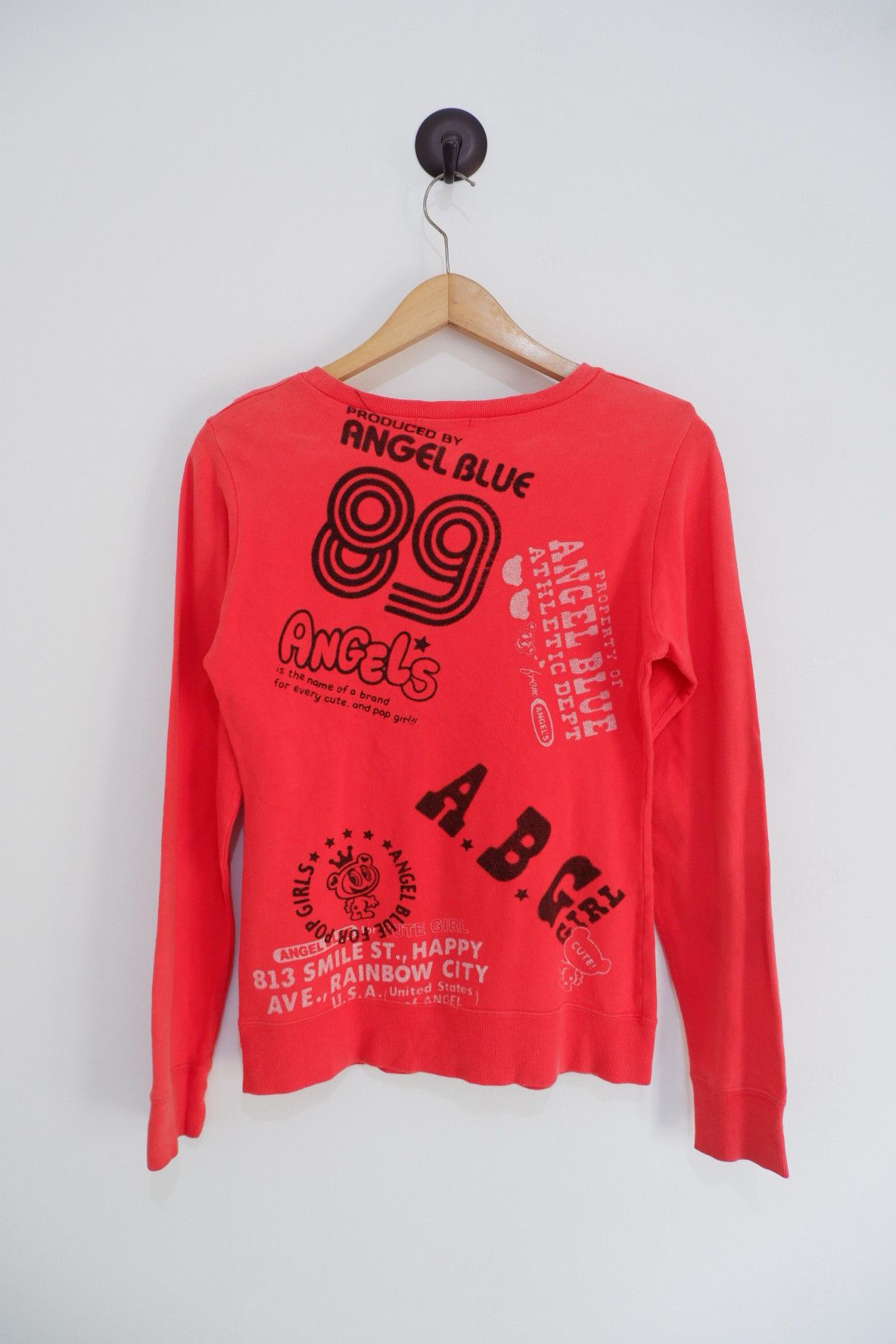 20471120 Vintage Angel Blue Sweatshirt | Womens Size M / US 6-8 / IT 42-44 - 1 Thumbnail