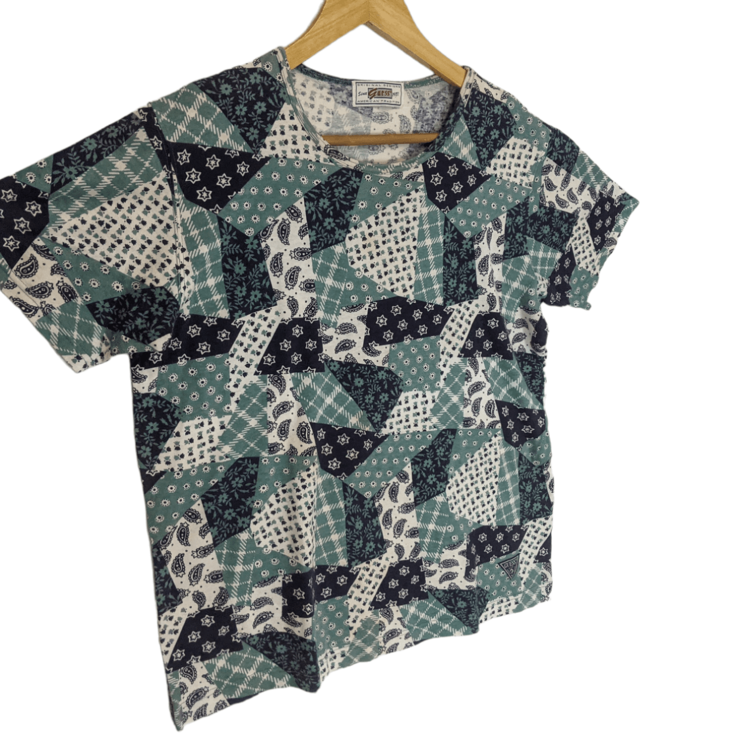 Guess Vintage GUESS Full Print Monogram Abstract Tee Size US M / EU 48-50 / 2 - 3 Thumbnail