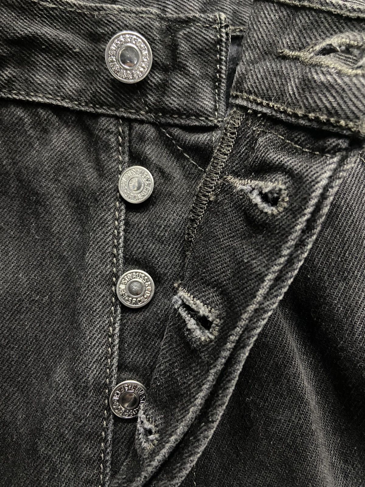 Levi's × Vintage Vintage Levi’s 501 Faded Black Jeans Denim 38X30 Size US 38 / EU 54 - 21 Thumbnail