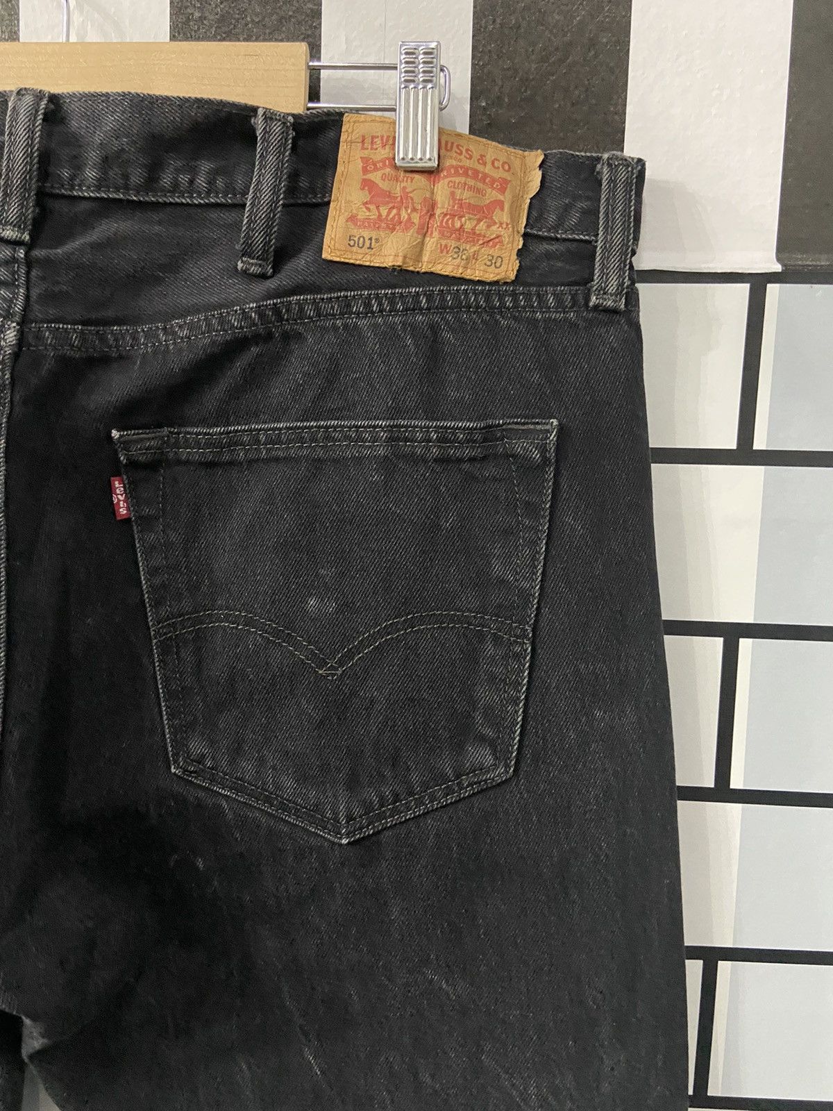 Levi's × Vintage Vintage Levi’s 501 Faded Black Jeans Denim 38X30 Size US 38 / EU 54 - 17 Thumbnail