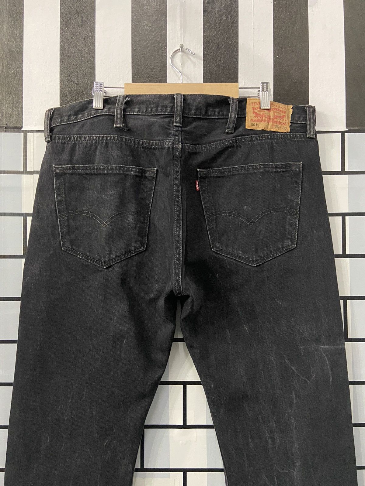 Levi's × Vintage Vintage Levi’s 501 Faded Black Jeans Denim 38X30 Size US 38 / EU 54 - 14 Thumbnail