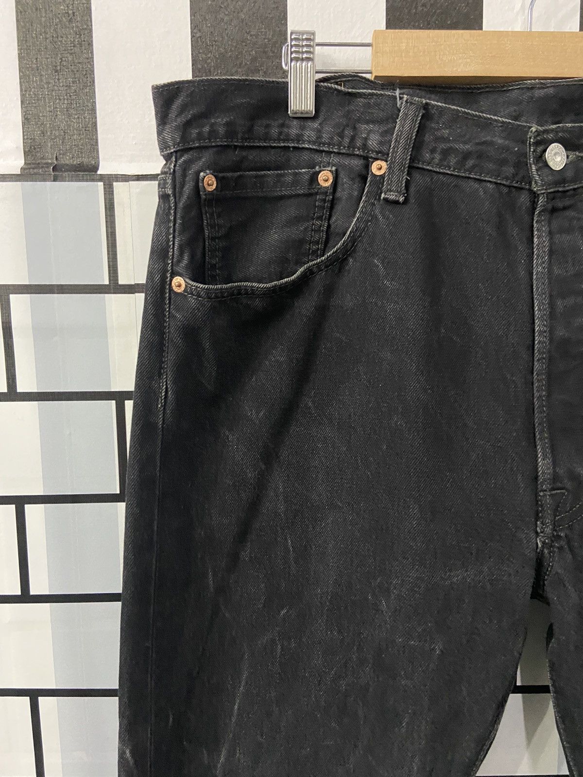 Levi's × Vintage Vintage Levi’s 501 Faded Black Jeans Denim 38X30 Size US 38 / EU 54 - 10 Thumbnail