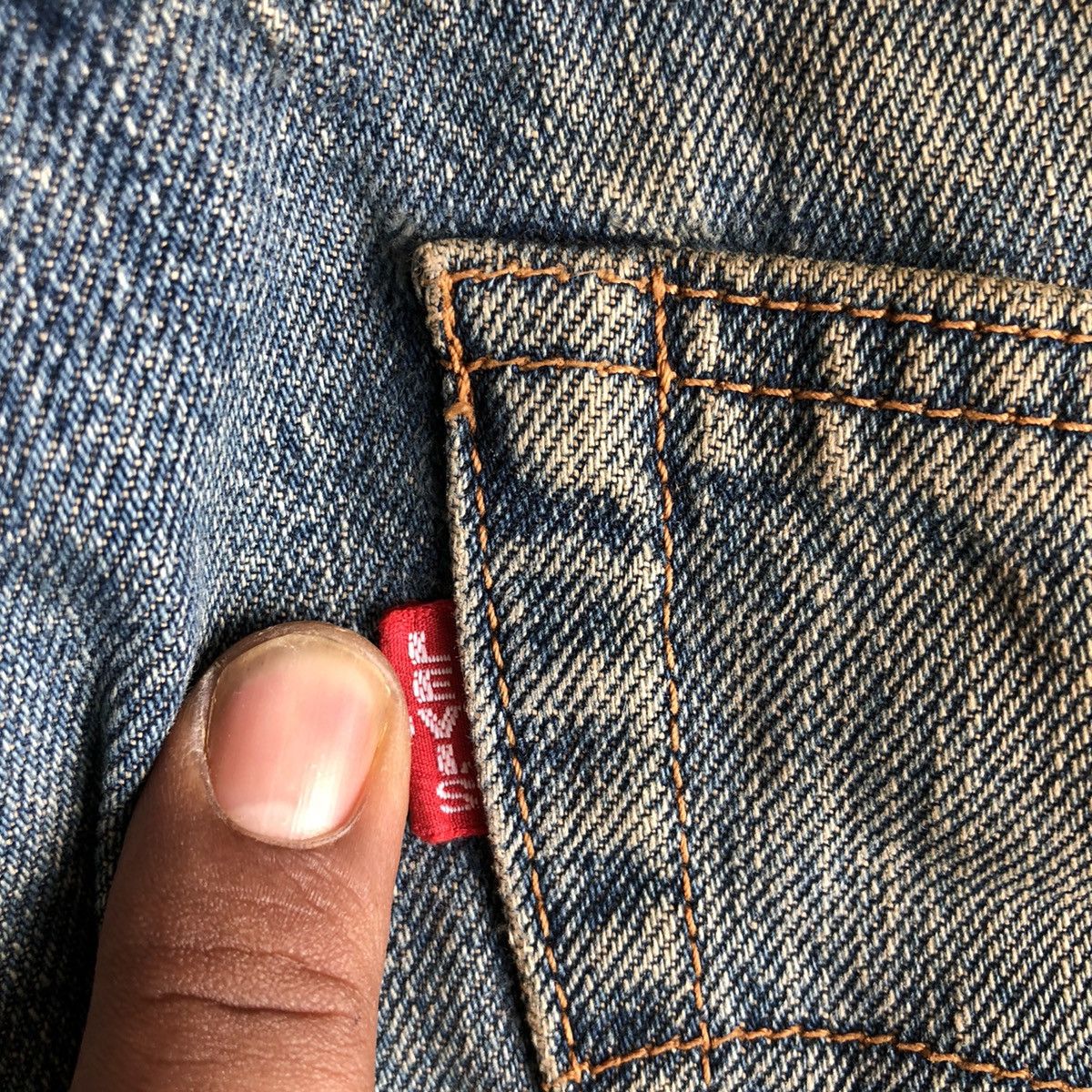 Levi's × Vintage Vintage 90’s Levis 502 Big E Distressed Selvedge Jeans Size US 32 / EU 48 - 11 Thumbnail
