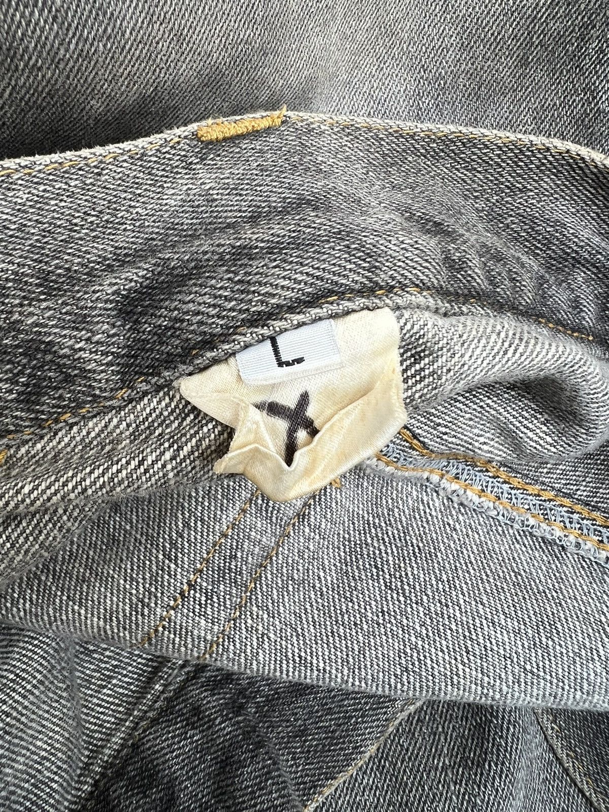 Vintage VTG SEX POT REVENGE Japan Dirty Distress Denim Patches Jeans Size US 31 - 19 Thumbnail