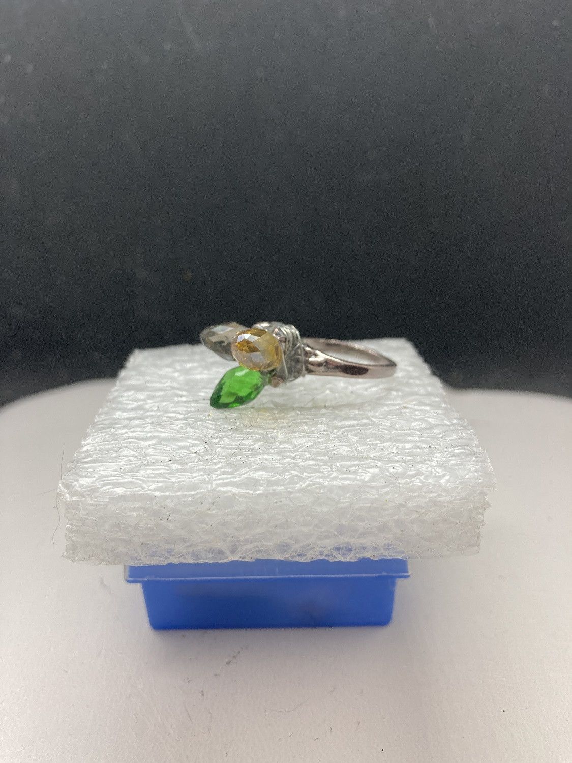 Handmade Mix Crystal beads Tibetan silver ring - size 6.25 Size ONE SIZE - 2 Thumbnail