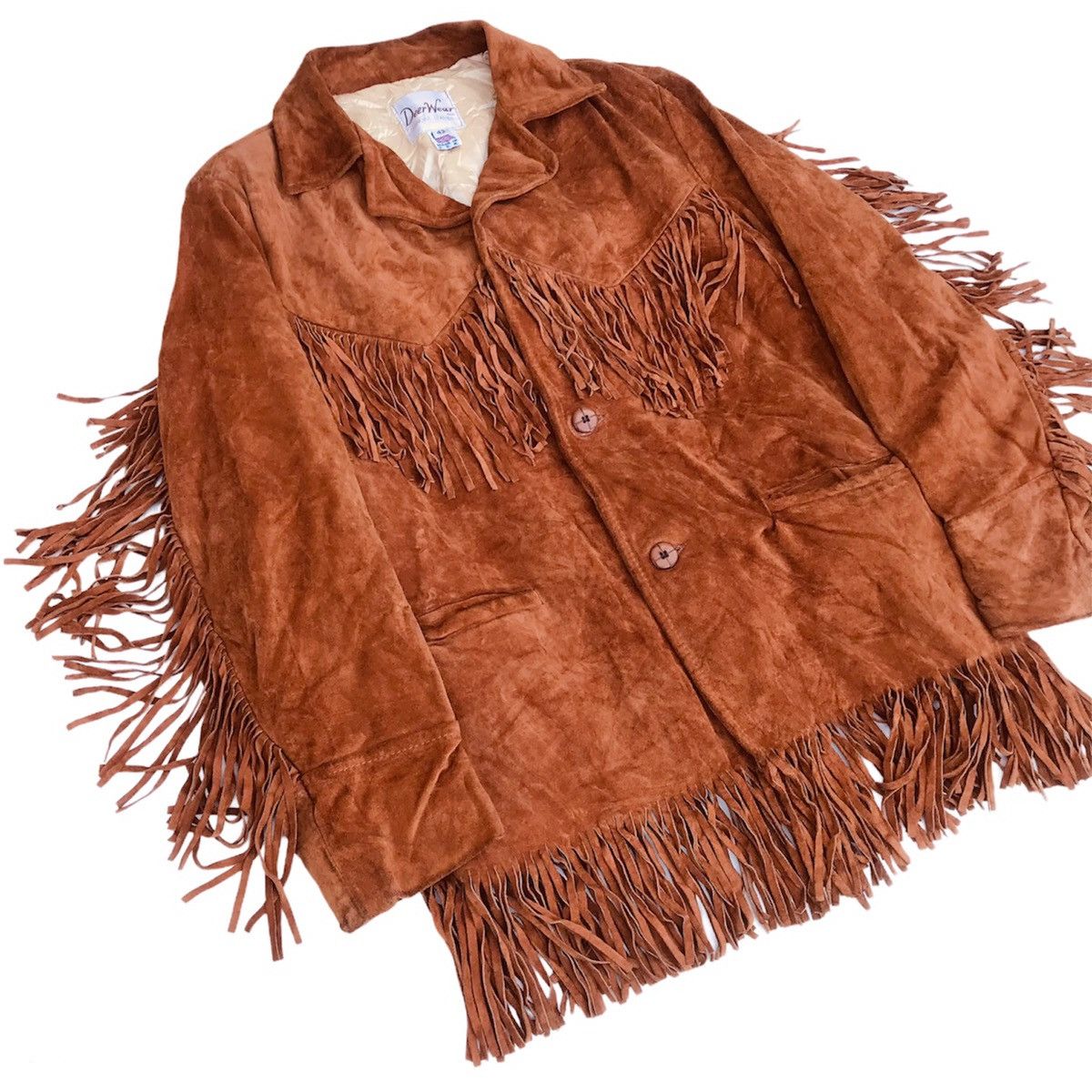 Other Vintage Deer Wear leather fringed cowboy western native USA Size US L / EU 52-54 / 3 - 4 Thumbnail