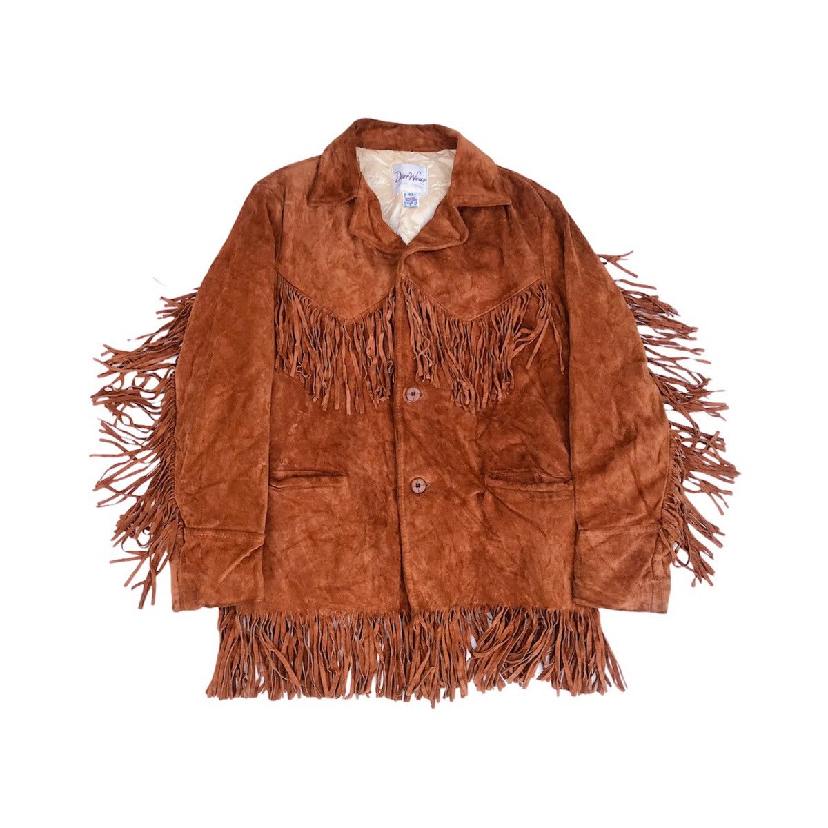 Other Vintage Deer Wear leather fringed cowboy western native USA Size US L / EU 52-54 / 3 - 3 Thumbnail
