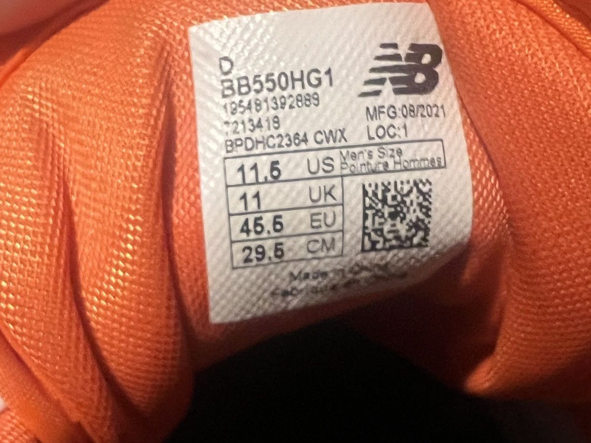 New Balance New Balance 550 Varsity Orange Size US 11.5 / EU 44-45 - 7 Thumbnail