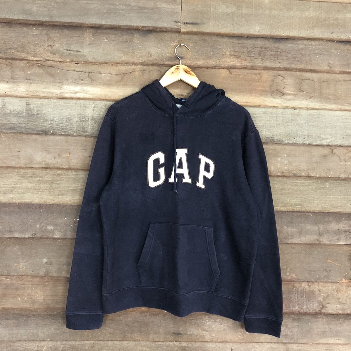 Gap Gap vintage Dark Blue Hoodies #034B Size US L / EU 52-54 / 3 - 3 Thumbnail