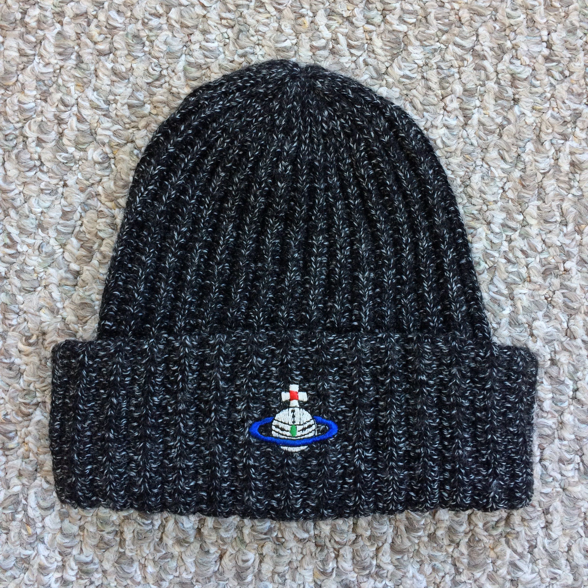 image of Vivienne Westwood Orb Beanie in Black, Men's