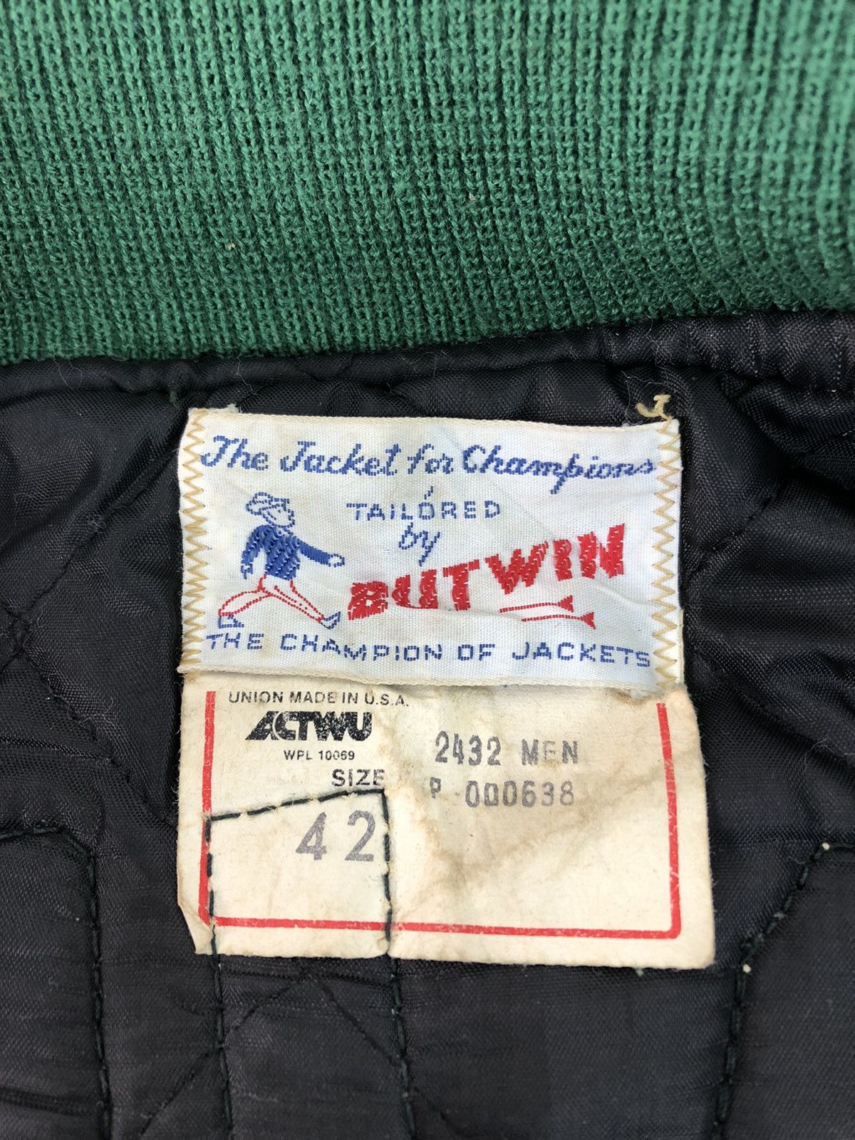 Leather Vintage 60s Butwin USA South Bronx All Star Varsity Jacket Size US M / EU 48-50 / 2 - 3 Thumbnail