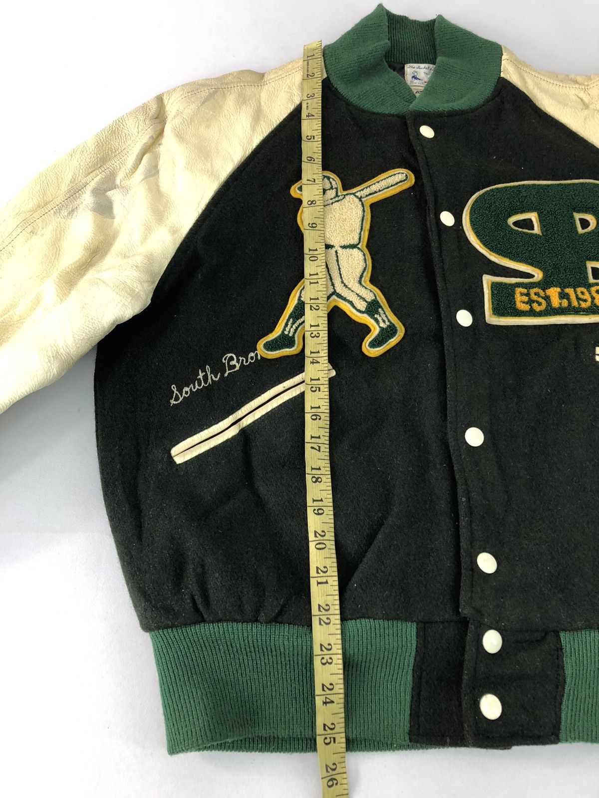 Leather Vintage 60s Butwin USA South Bronx All Star Varsity Jacket Size US M / EU 48-50 / 2 - 6 Thumbnail