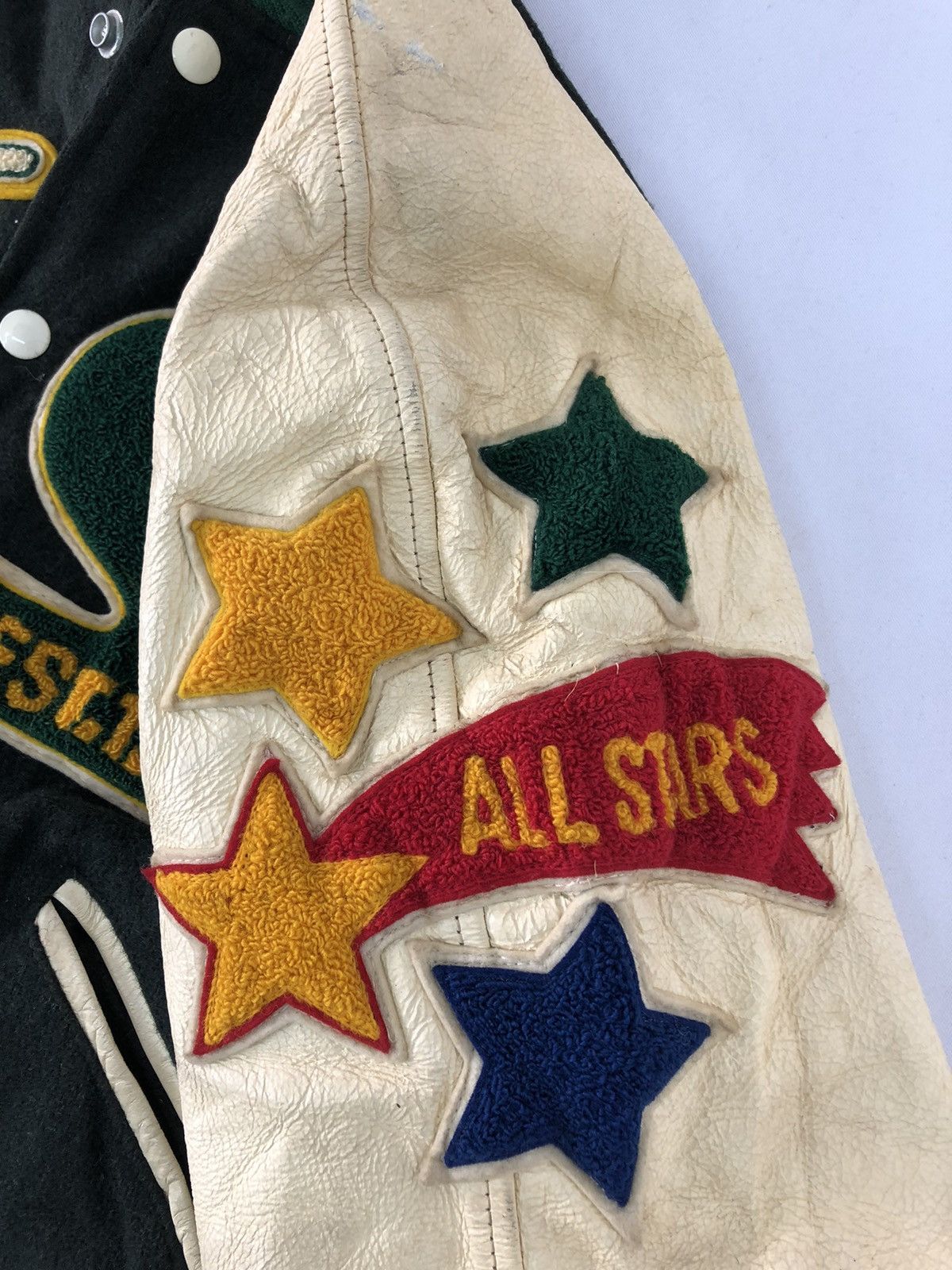 Leather Vintage 60s Butwin USA South Bronx All Star Varsity Jacket Size US M / EU 48-50 / 2 - 10 Thumbnail