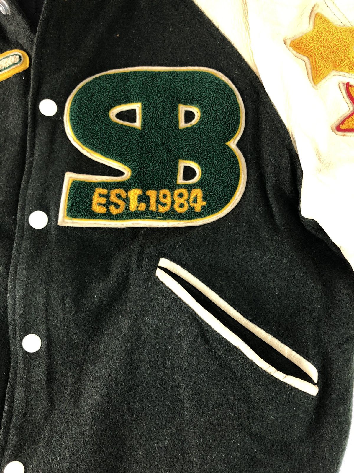 Leather Vintage 60s Butwin USA South Bronx All Star Varsity Jacket Size US M / EU 48-50 / 2 - 15 Thumbnail