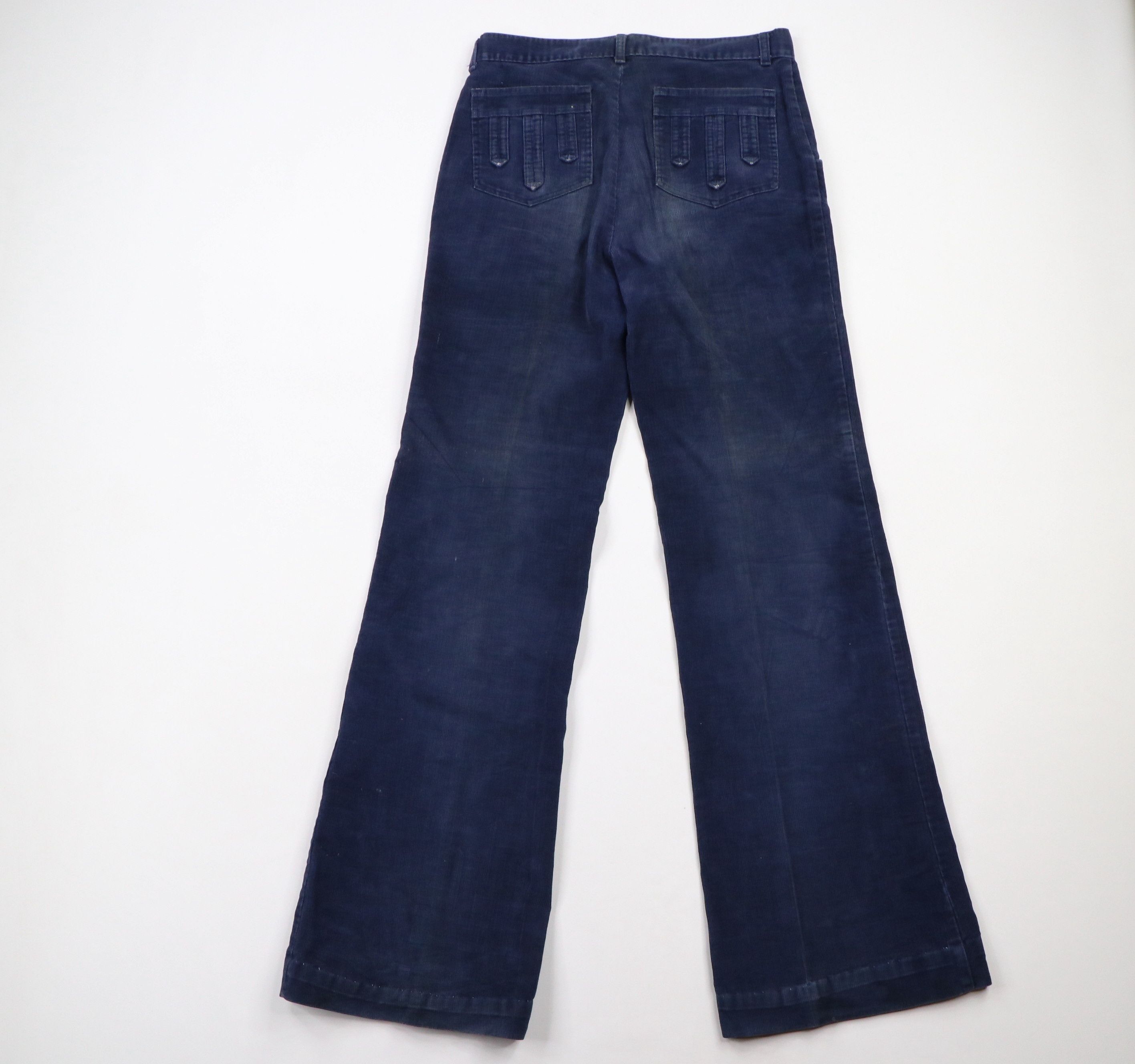 Vintage Vintage 70s Wide Leg Bell Bottom Corduroy Pants Navy USA Size US 30 / EU 46 - 8 Thumbnail