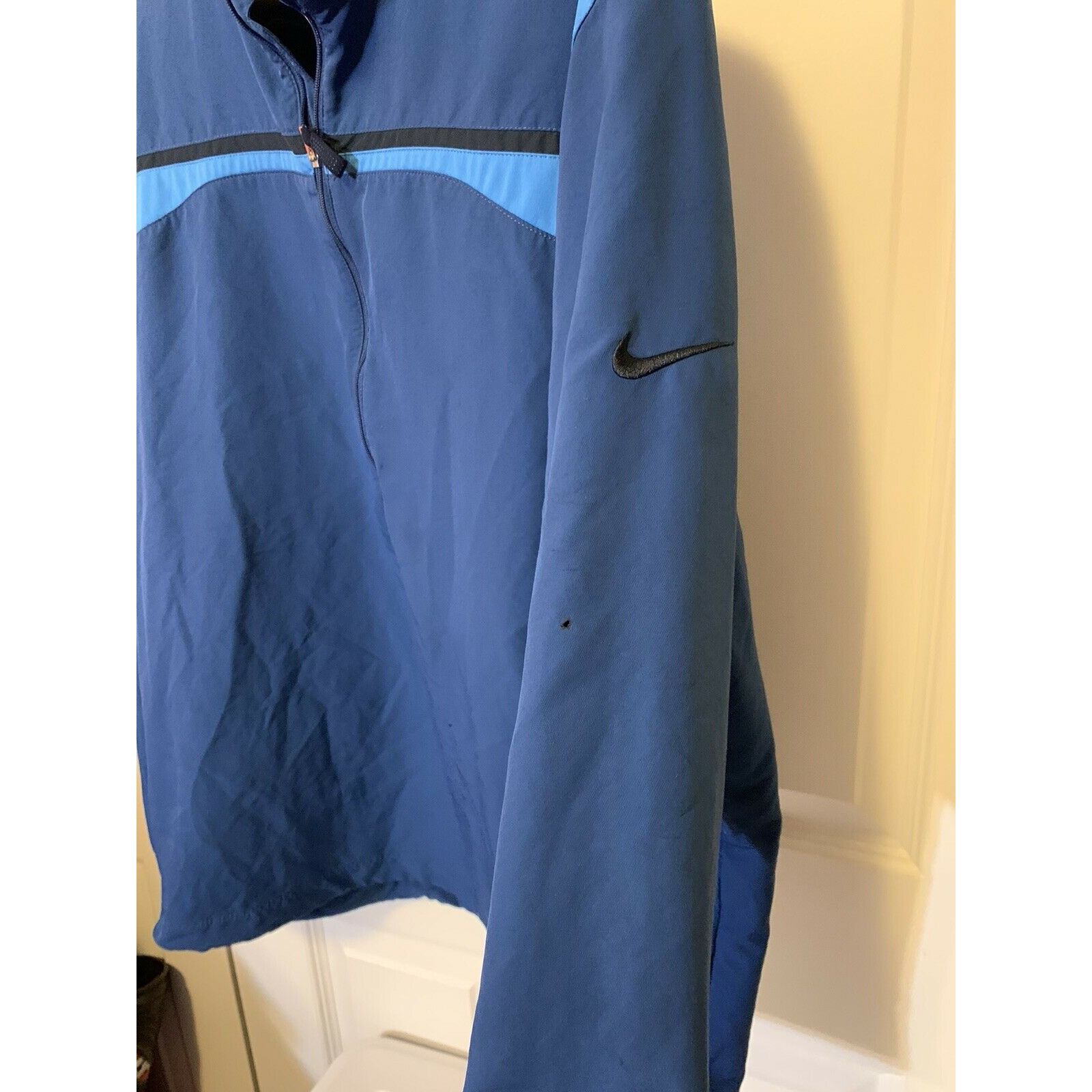 Nike NIKE GOLF WINDBREAKER JACKET Men’s Sz LARGE Blue 1/2 Zip Size US L / EU 52-54 / 3 - 6 Thumbnail