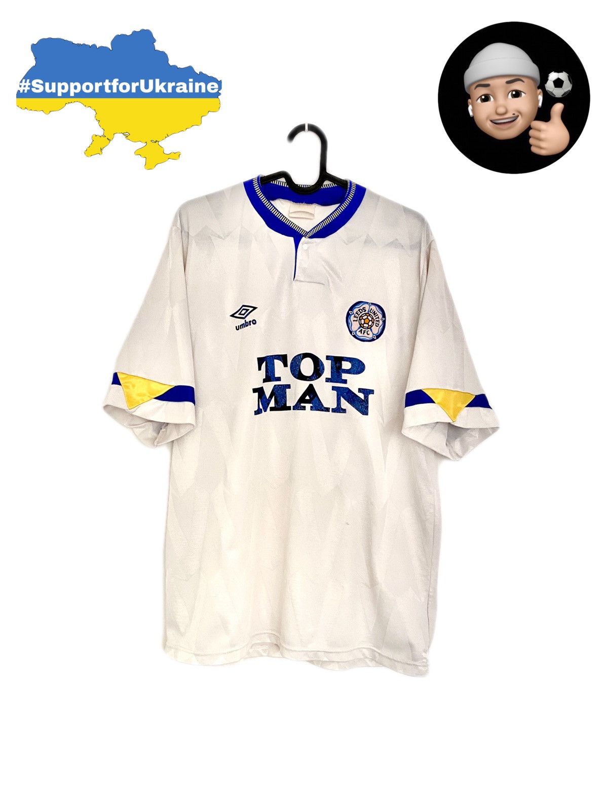 1990 1991 Leeds United Umbro Vintage Home Soccer Jersey