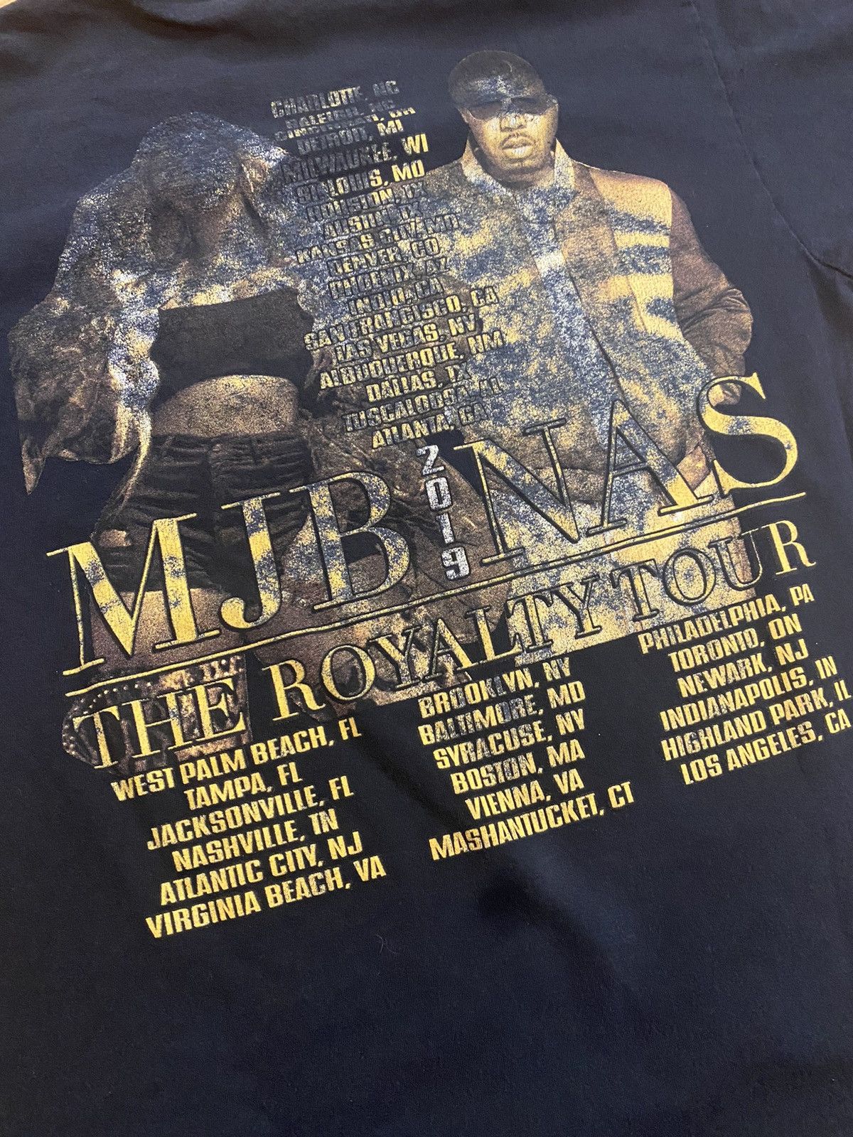Band Tees × Nas × Rap Tees 2019 Mary J Blige & Nas The Royalty Tour Size US M / EU 48-50 / 2 - 5 Thumbnail