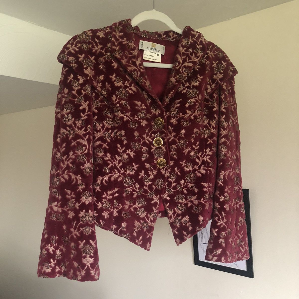 image of By Alexander Mcqueen Fall 1997 Archive Jacket in Maroon, Women's (Size XS)