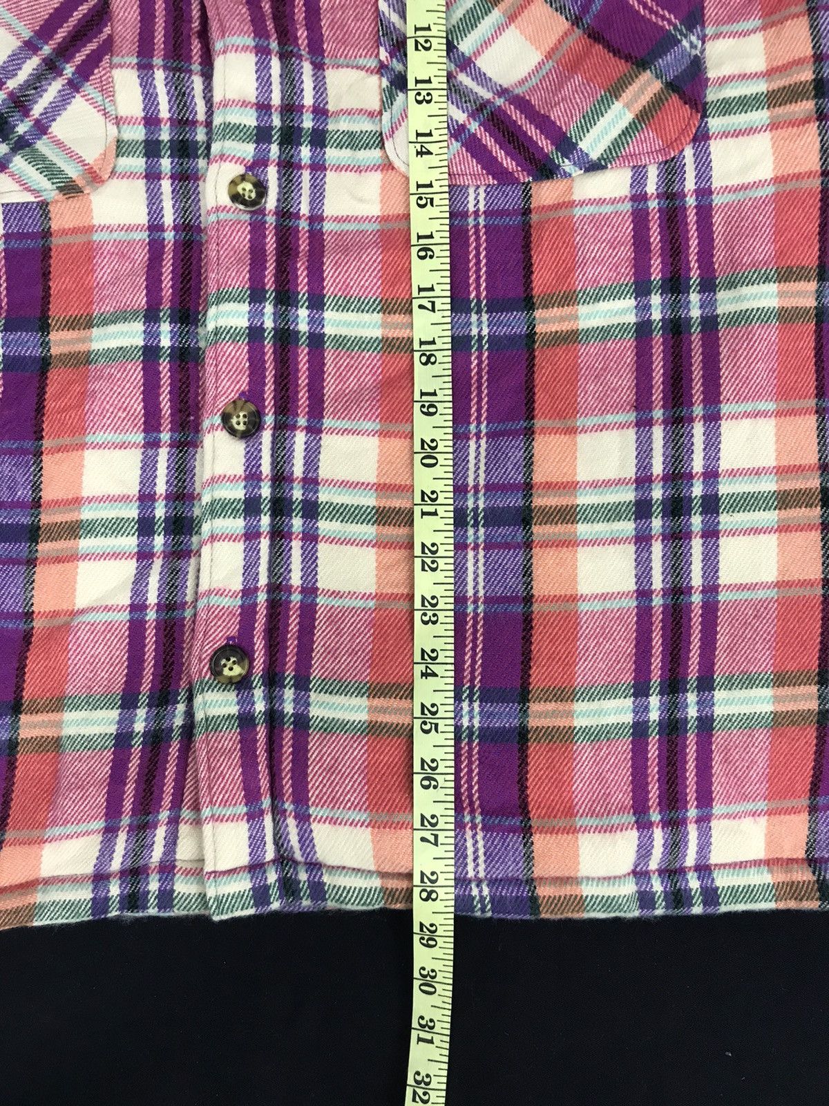 Vintage Bossy Hills Sherpa Flannel Plaid Checked Classic