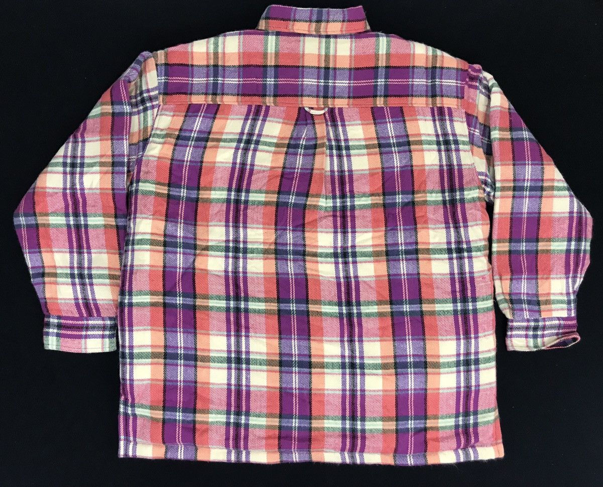 Vintage Bossy Hills Sherpa Flannel Plaid Checked Classic