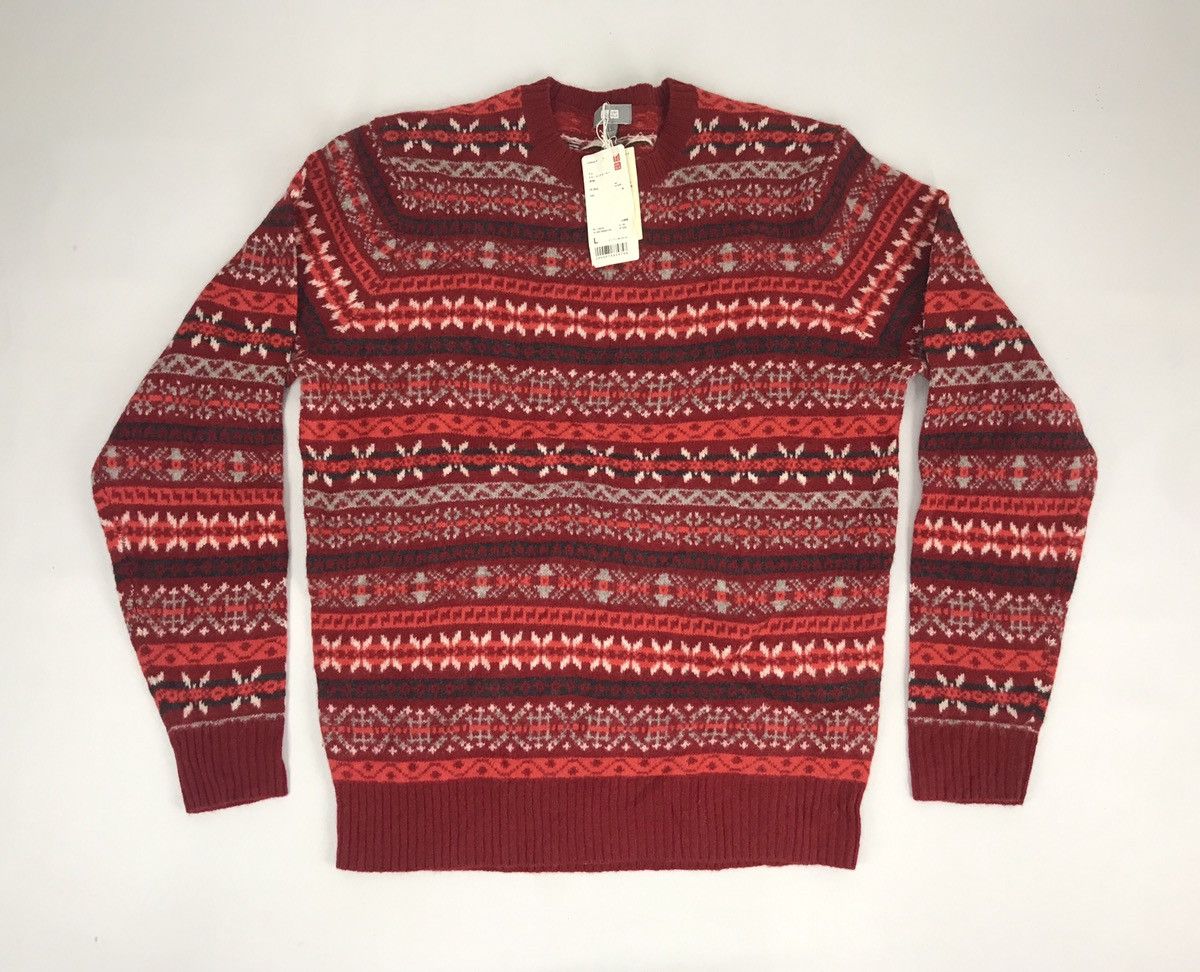 Japanese Brand New Uniqlo Fleece Sweatshirt Knitwear Abstract Navajo Size US M / EU 48-50 / 2 - 1 Thumbnail