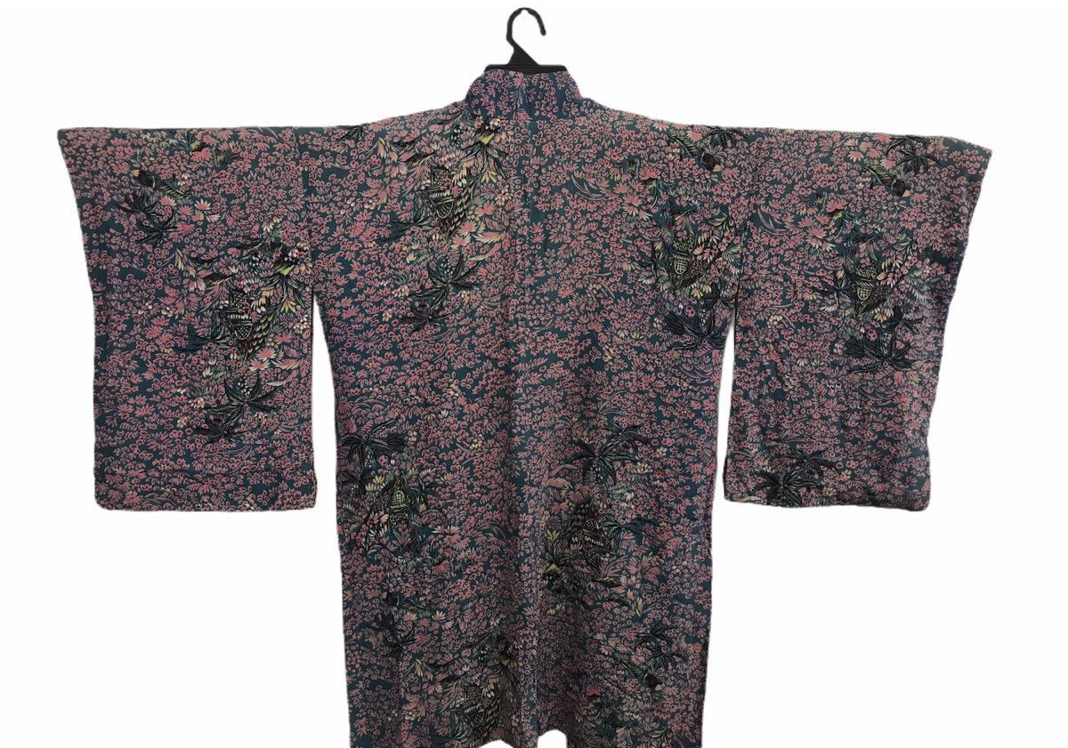 Japanese Brand Kimono Noragi Haori Jinbei Japanese Traditional Floral H734 Size US L / EU 52-54 / 3 - 2 Thumbnail