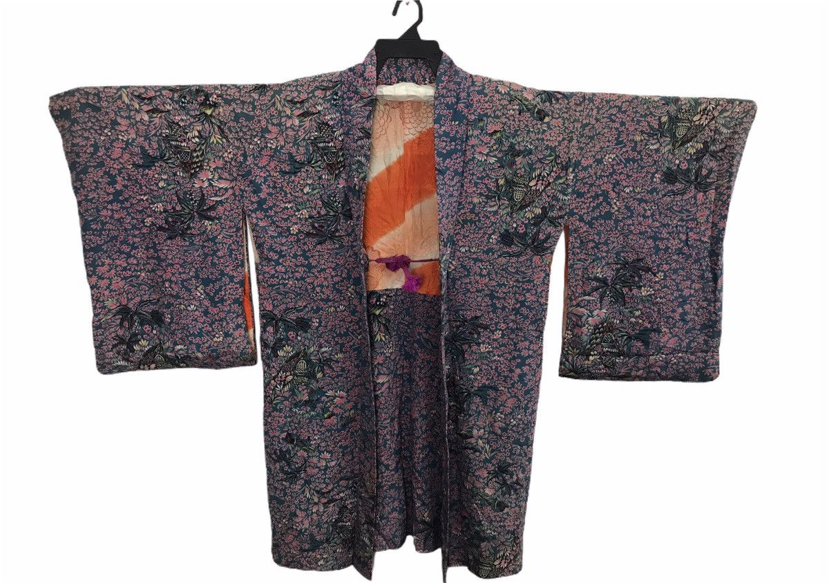 Japanese Brand Kimono Noragi Haori Jinbei Japanese Traditional Floral H734 Size US L / EU 52-54 / 3 - 1 Thumbnail