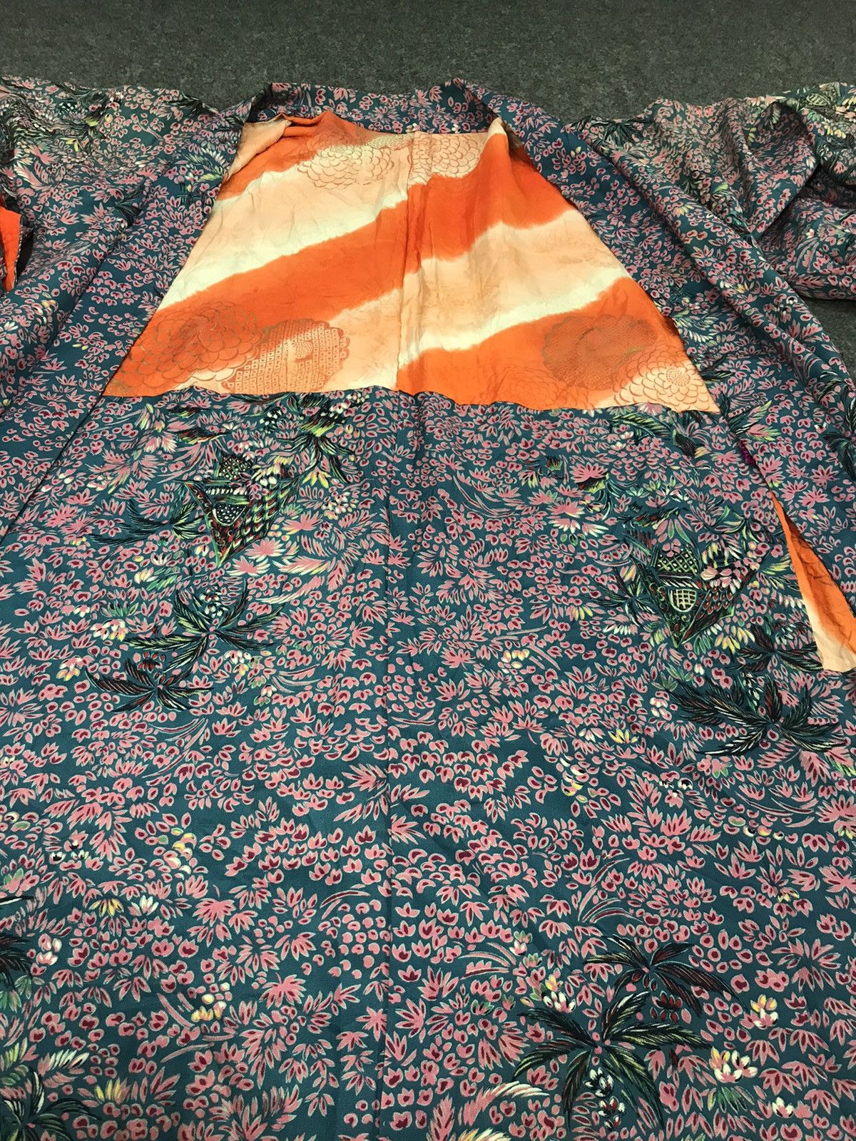 Japanese Brand Kimono Noragi Haori Jinbei Japanese Traditional Floral H734 Size US L / EU 52-54 / 3 - 3 Thumbnail