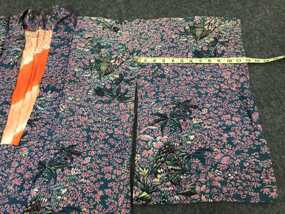 Japanese Brand Kimono Noragi Haori Jinbei Japanese Traditional Floral H734 Size US L / EU 52-54 / 3 - 6 Thumbnail